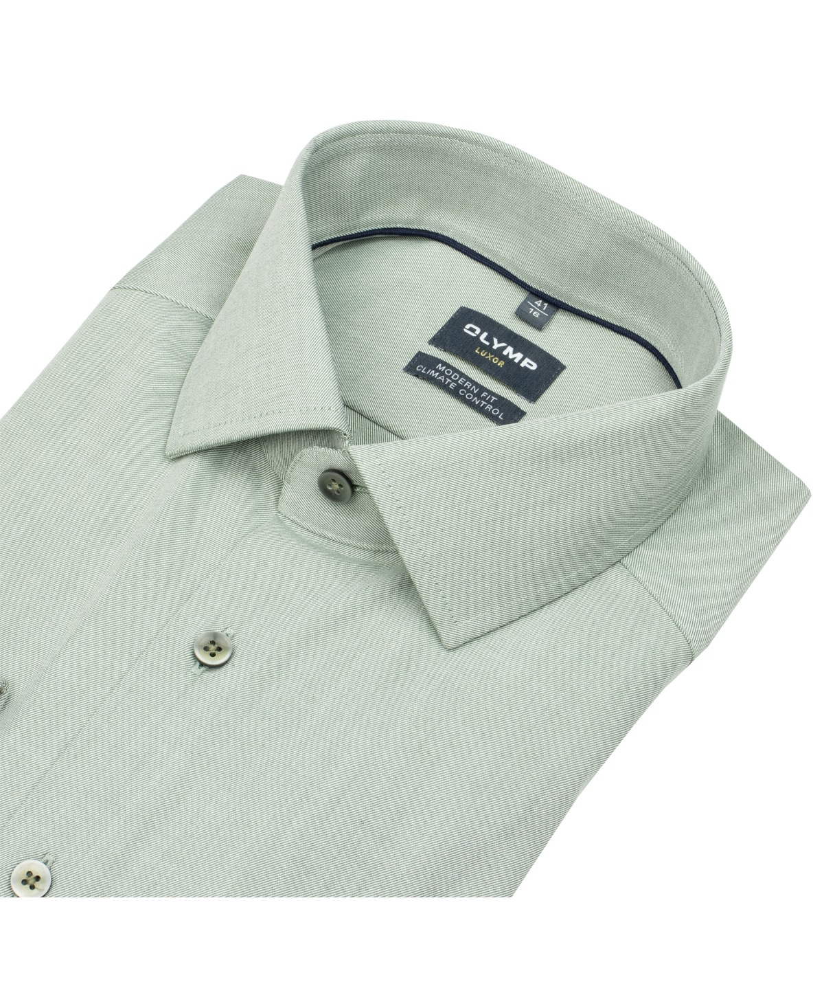 OLYMP Shirt - Modern Fit - 24/7 Climate Control - Green - Extra Long Sleeve 69cm - w/o OP