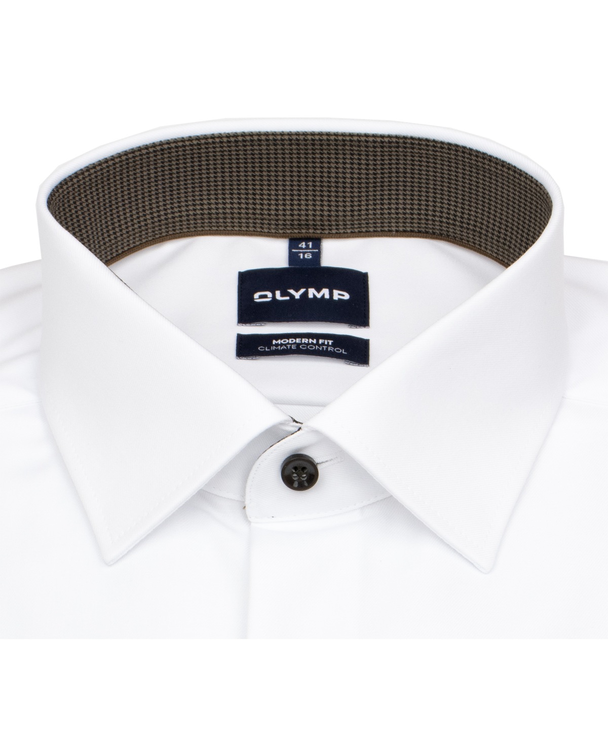 OLYMP Hemd - Modern Fit - 24/7 Climate Control - Kontrastknöpfe - weiß