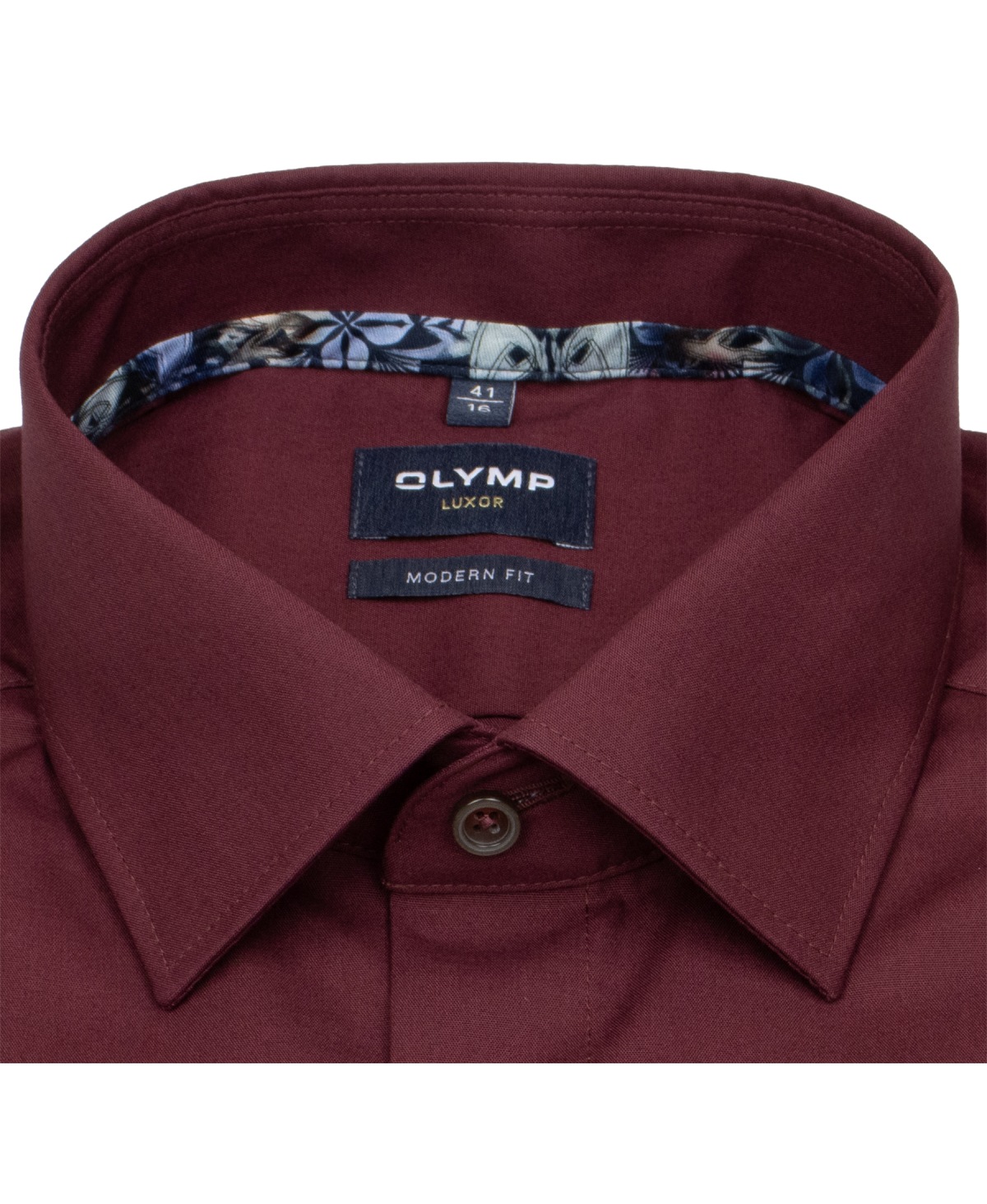 OLYMP Shirt - Modern Fit - Chambray - Dark Red - Extra Long Sleeve 69cm - w/o OP