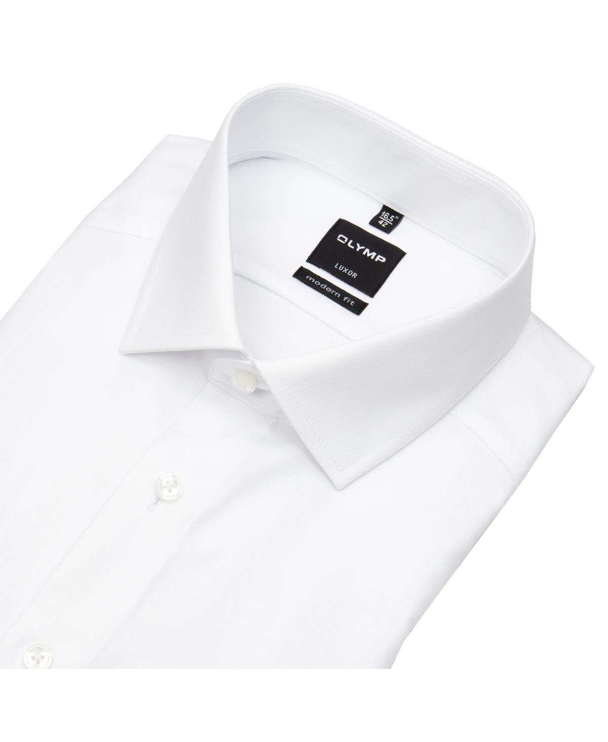 OLYMP Hemd - Modern Fit - Feintwill - extra blickdicht - weiß - langer Arm 69cm