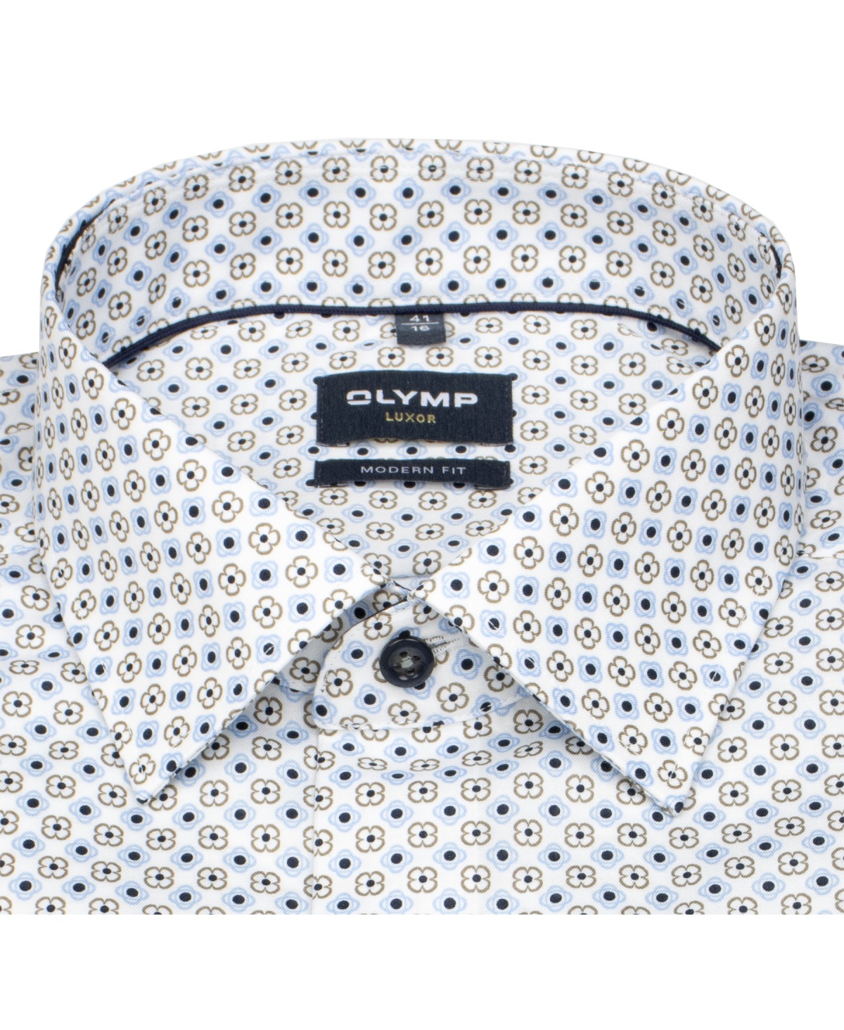 OLYMP Hemd - Modern Fit - floraler Print - mehrfarbig - extra langer 69cm Arm