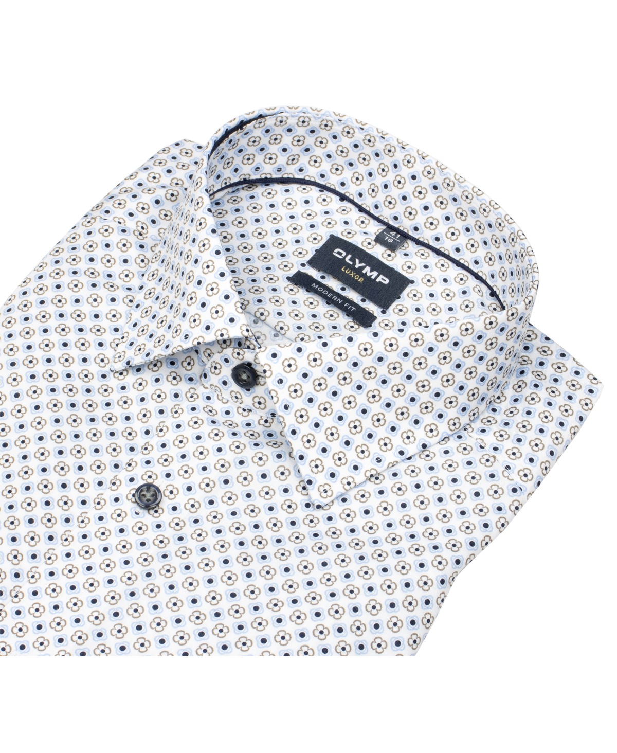 OLYMP Hemd - Modern Fit - floraler Print - mehrfarbig - extra langer 69cm Arm