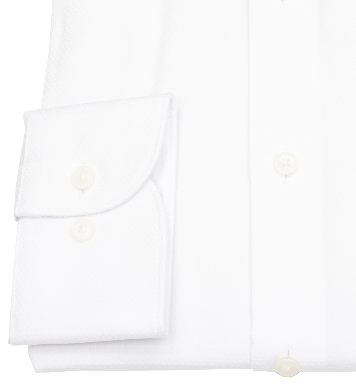 OLYMP Hemd - Modern Fit - Global Kent Kragen - Faux Uni Struktur - weiß