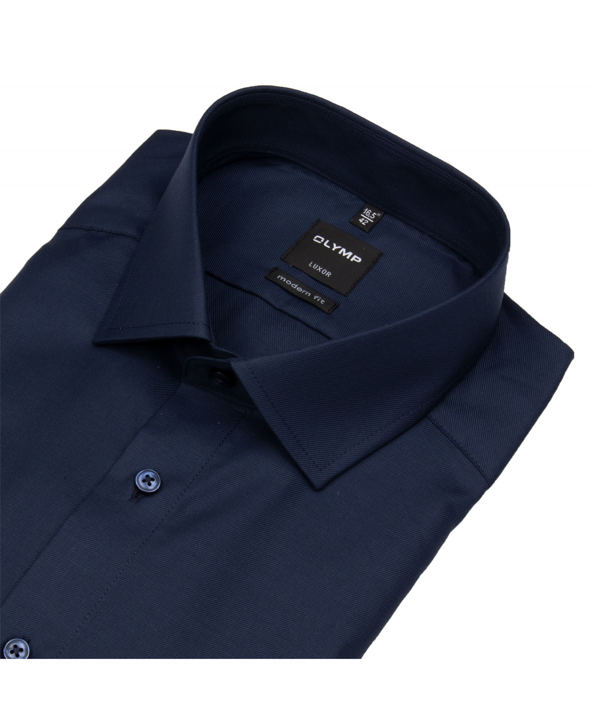 OLYMP Hemd - Modern Fit - Kentkragen - Feintwill - blickdicht - dunkelblau