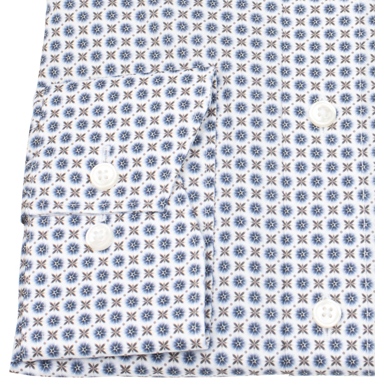 OLYMP Hemd - Modern Fit - Kentkragen - Print - mehrfarbig - extra langer 69cm Arm - ohne OVP