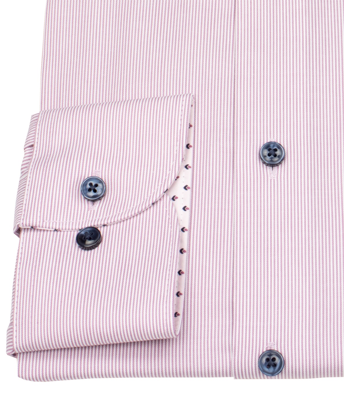 OLYMP Hemd - Modern Fit - Kentkragen - Streifen - rot / weiß