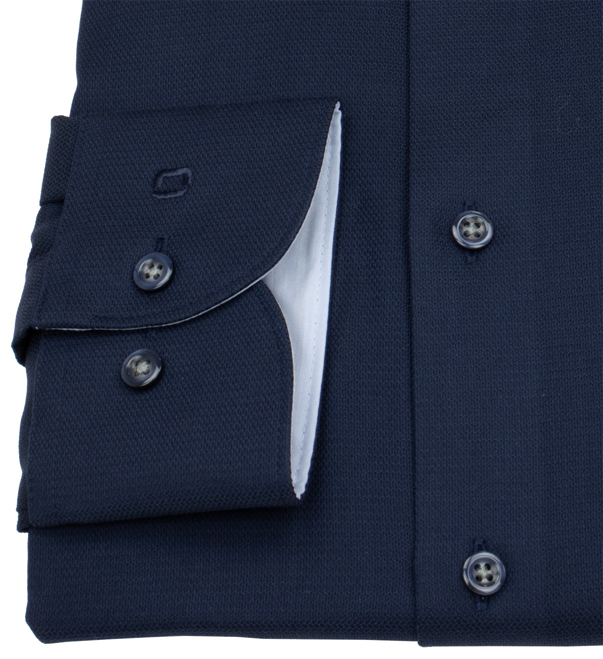 OLYMP Hemd - Modern Fit - Kentkragen - Struktur - dunkelblau