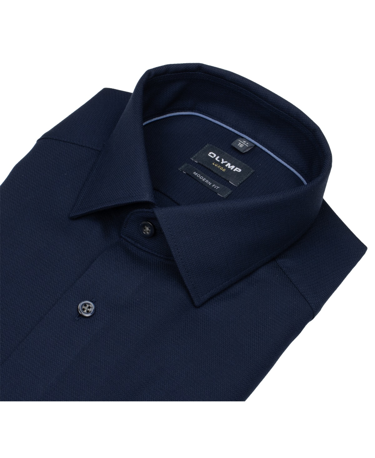 OLYMP Hemd - Modern Fit - Kentkragen - Struktur - dunkelblau