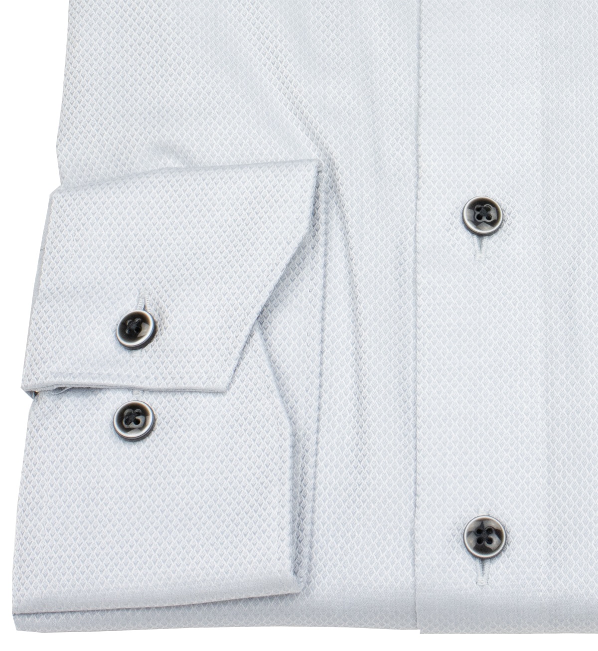 OLYMP Hemd - Modern Fit - Kentkragen - Struktur - silbergrau