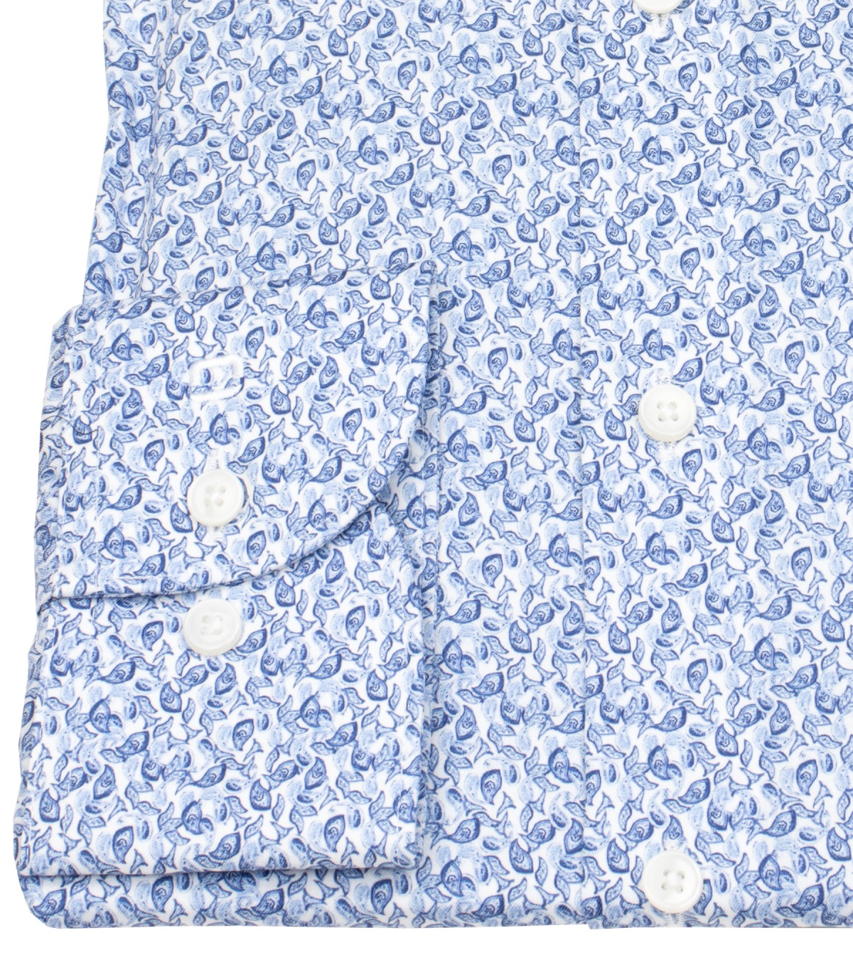 OLYMP Hemd - Modern Fit - New Kent - floraler Print - blau