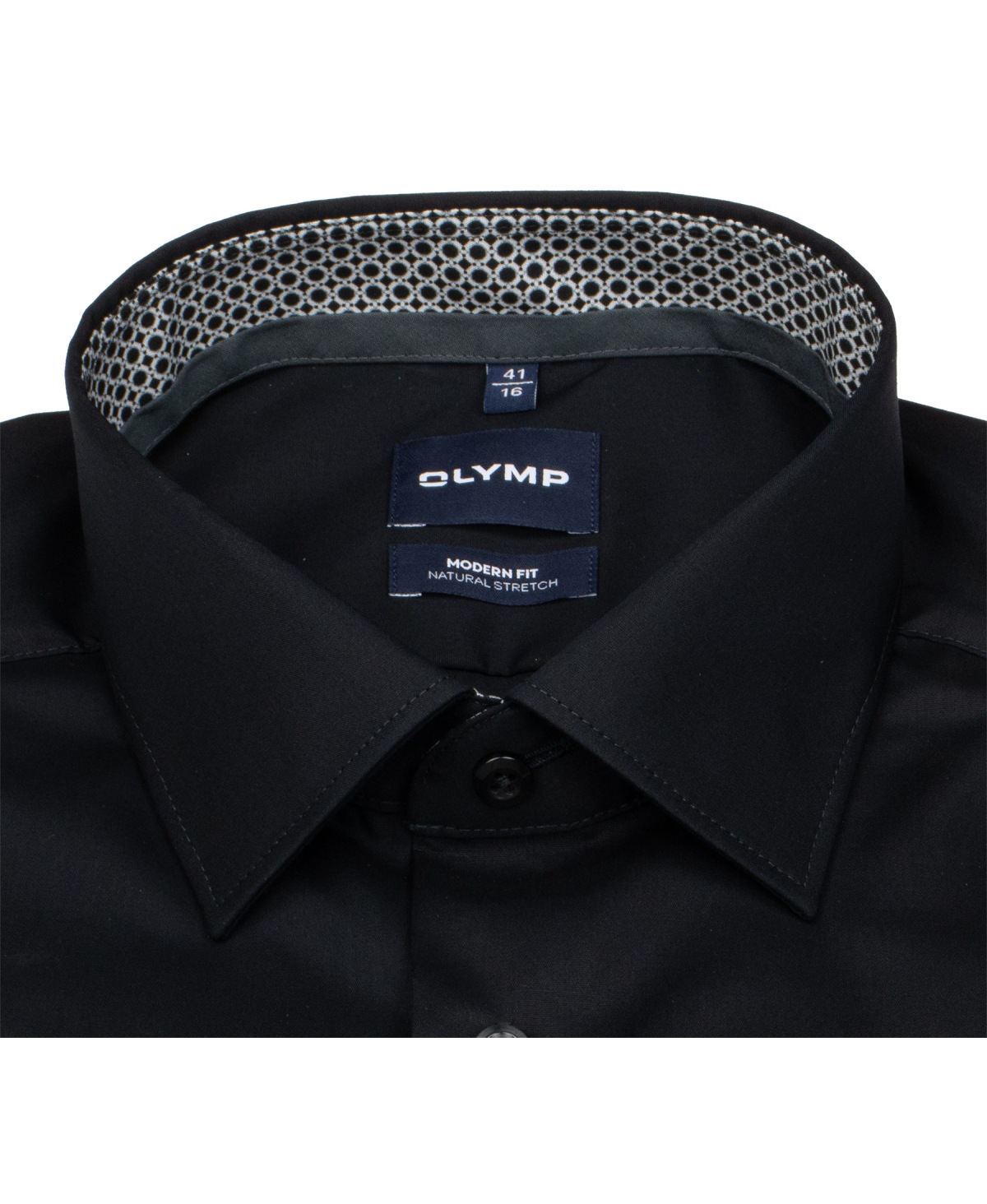 OLYMP Hemd - Modern Fit - Patch - schwarz - extra langer 69cm Arm