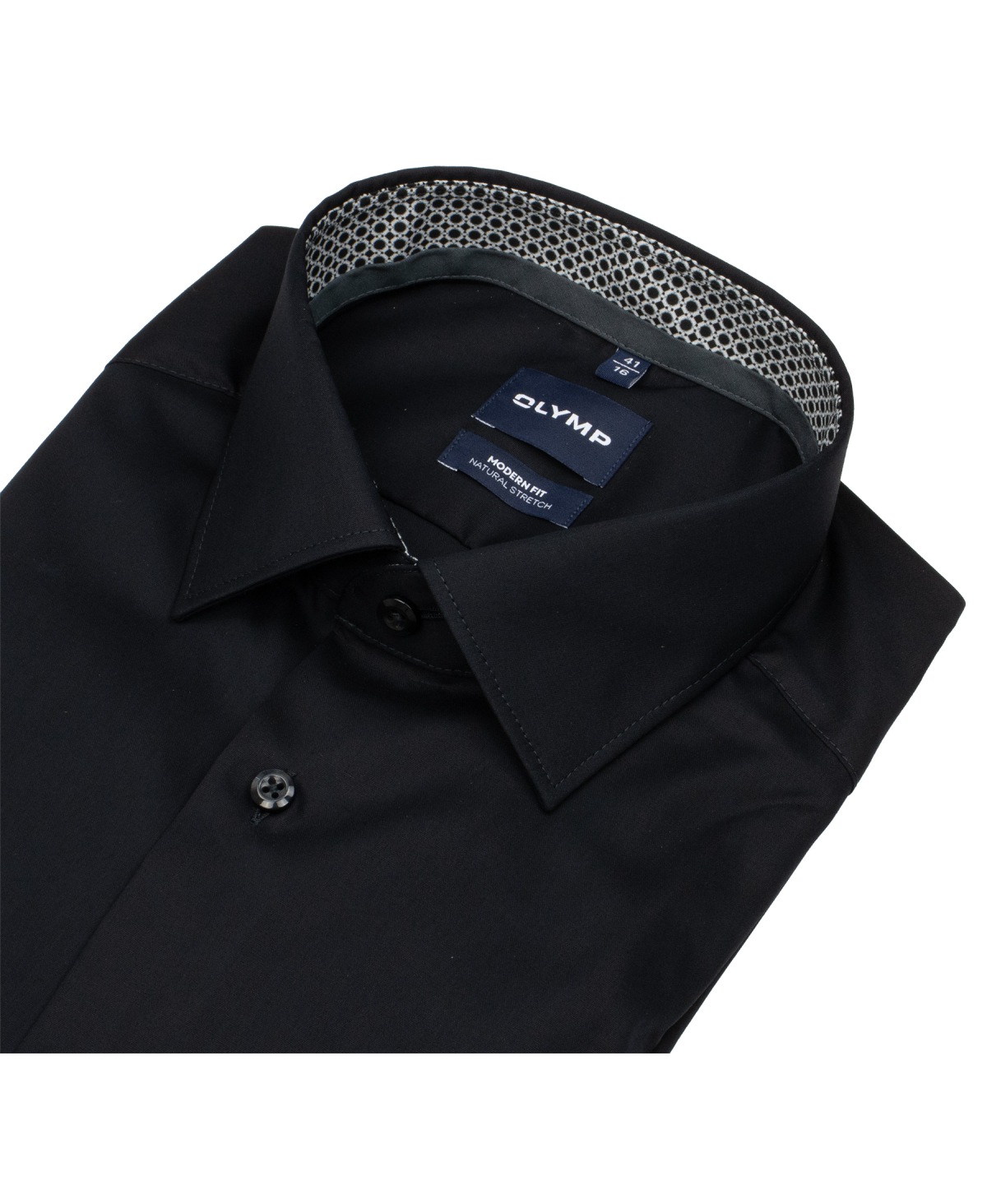 OLYMP Hemd - Modern Fit - Patch - schwarz - extra langer 69cm Arm