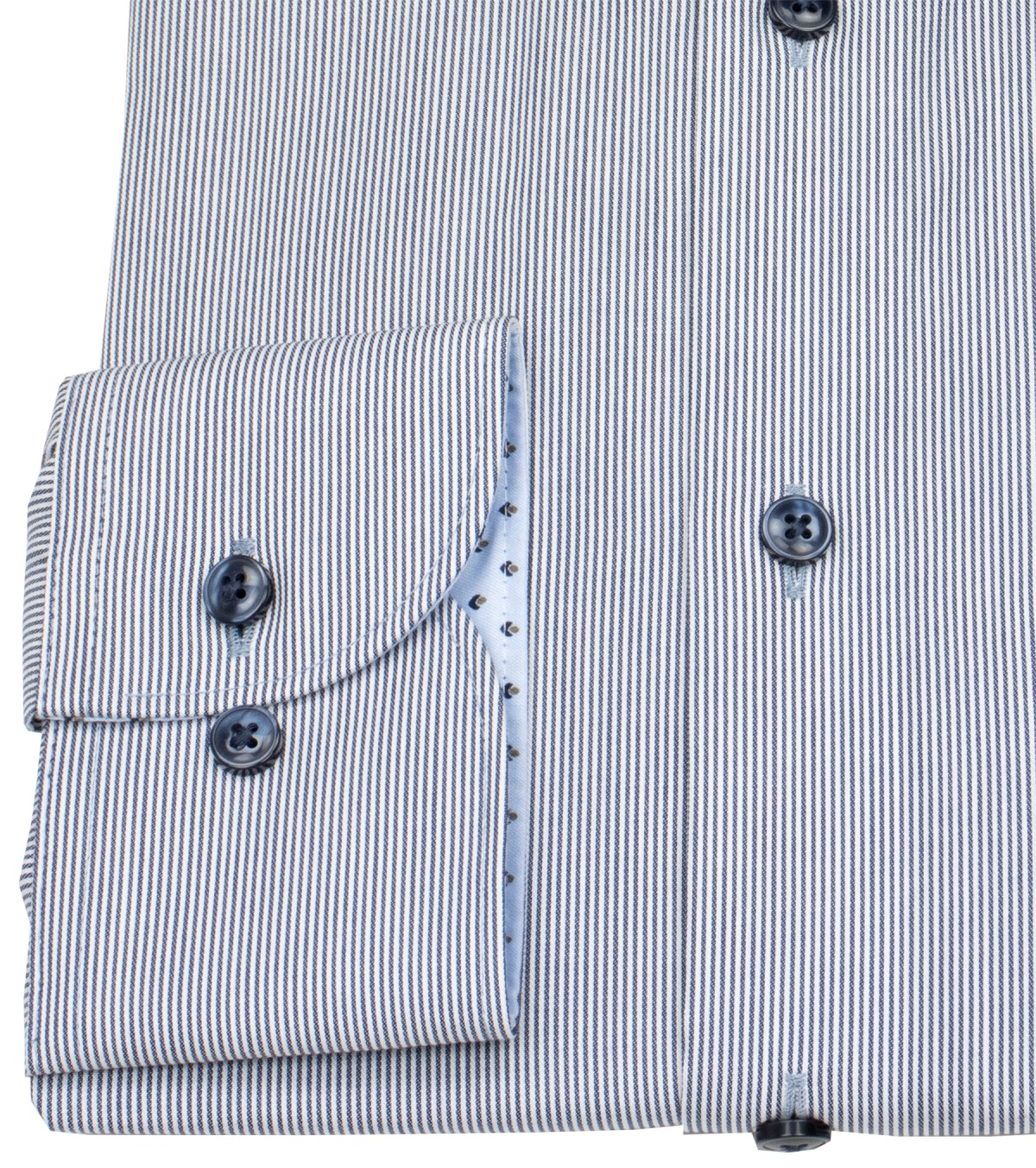 OLYMP Hemd - Modern Fit - Streifen - dunkelblau / weiß - extra langer 69cm Arm