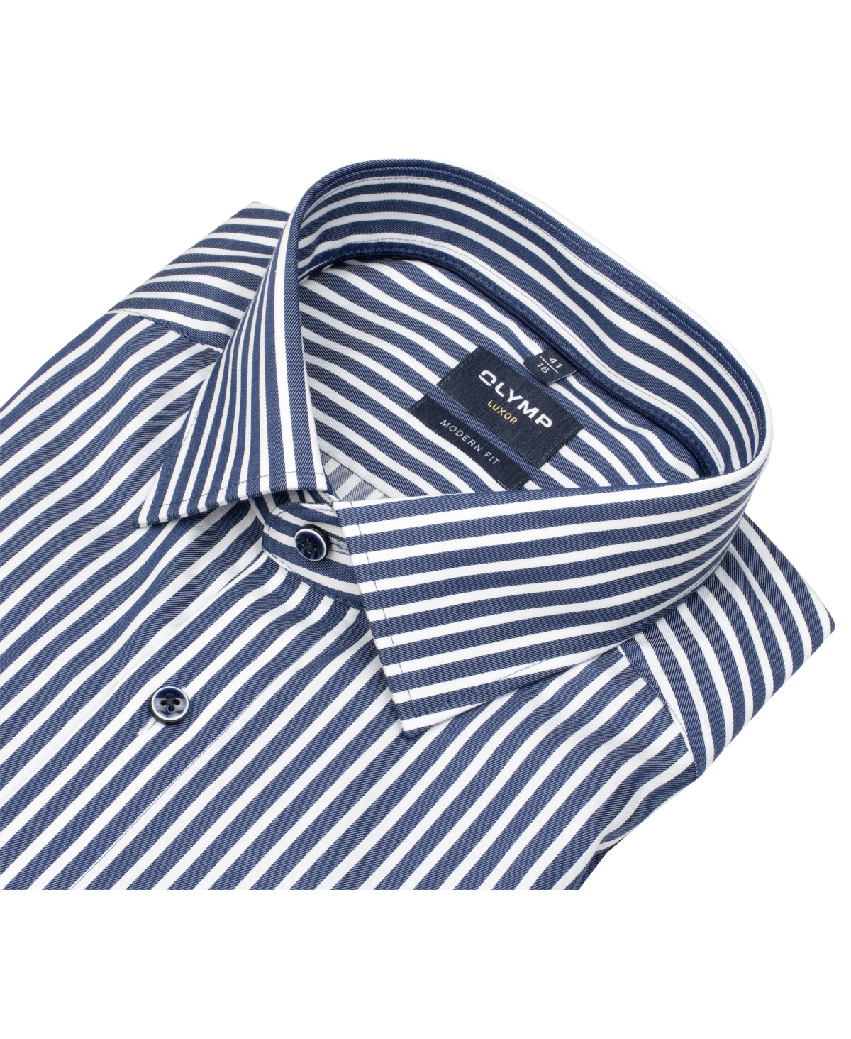 OLYMP Hemd - Modern Fit - Streifen - dunkelblau / weiß - extra langer 69cm Arm