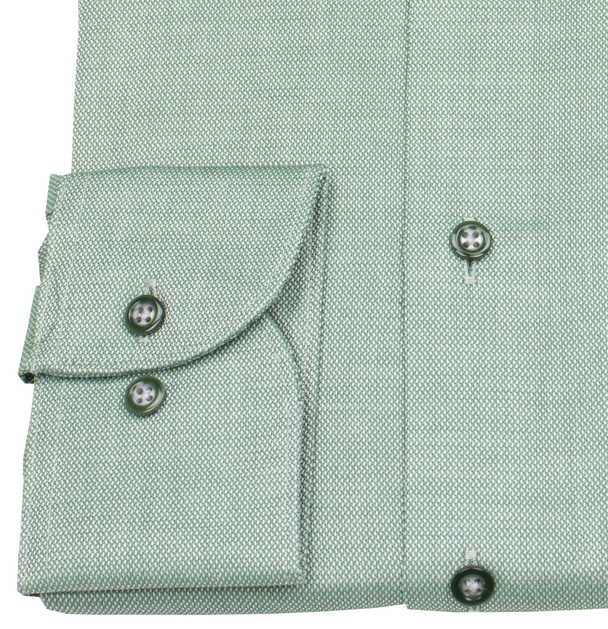 OLYMP Hemd - Modern Fit - Struktur - Kontrastknöpfe - grün - extra langer 69cm Arm