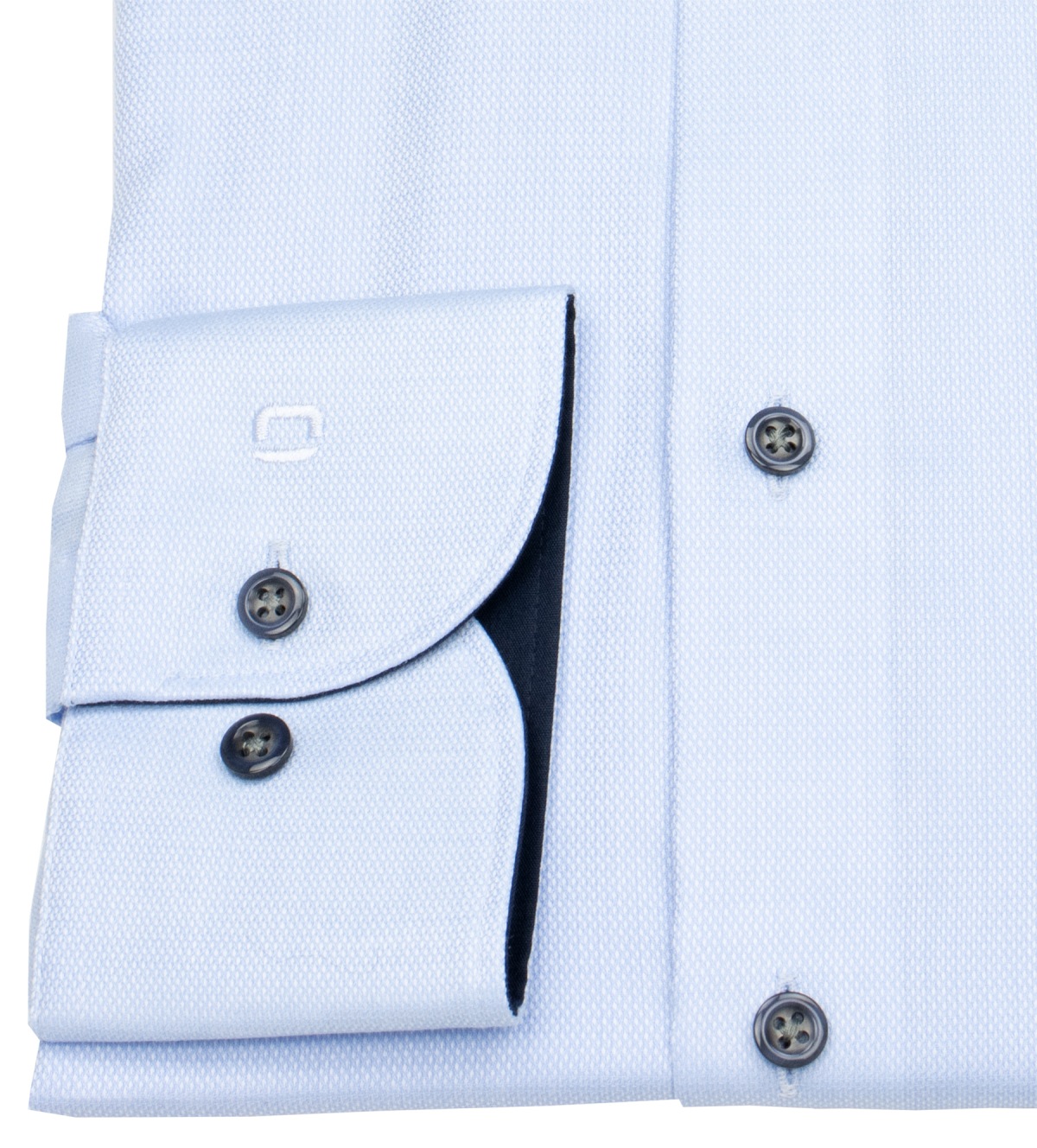 OLYMP Hemd - Modern Fit - Struktur - Kontrastknöpfe - hellblau - extra langer 69cm Arm