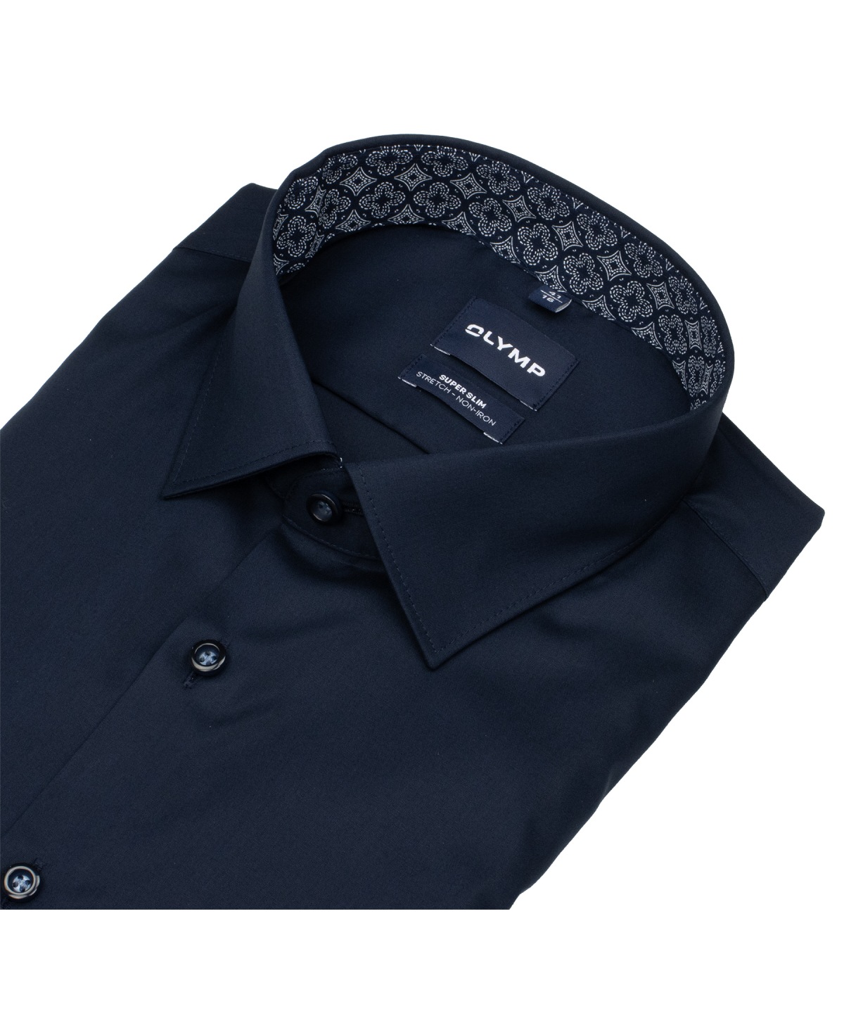 OLYMP Hemd - No. Six Super Slim - Patch - dunkelblau