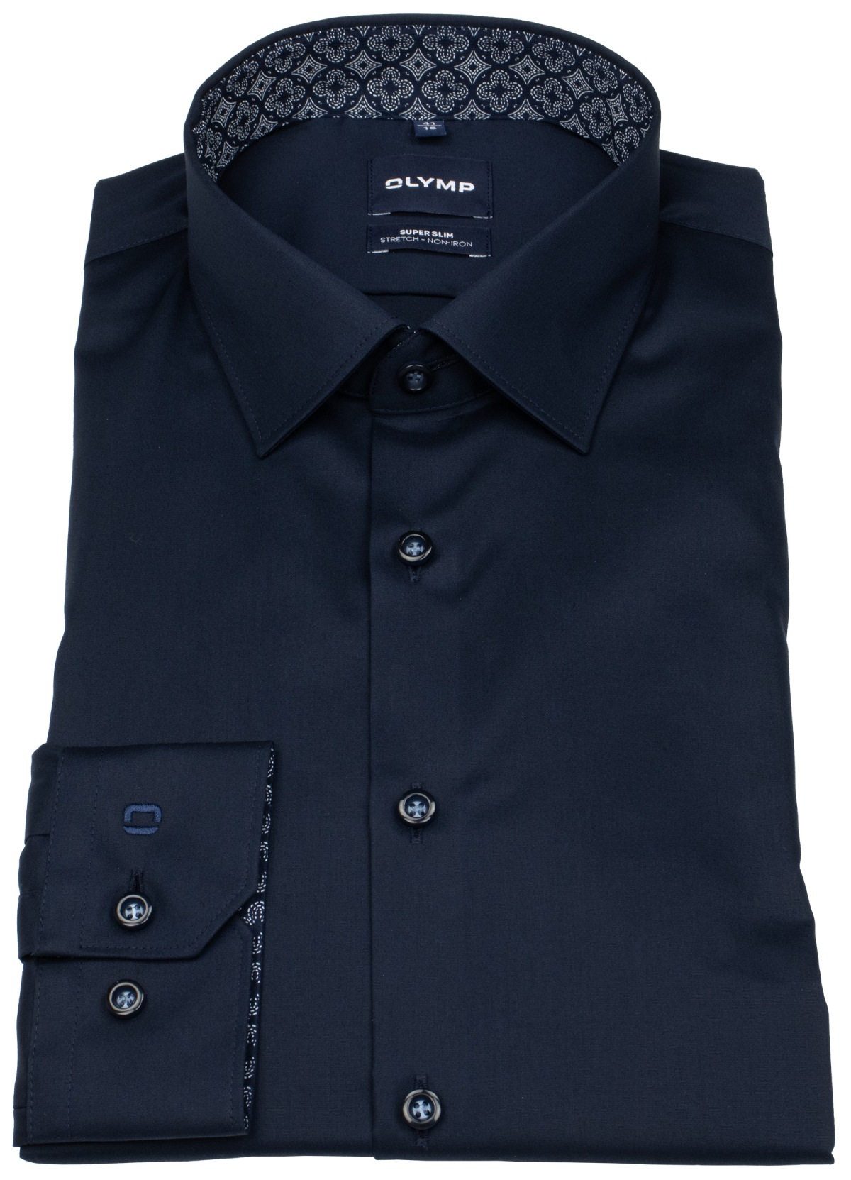 OLYMP Hemd - No. Six Super Slim - Patch - dunkelblau