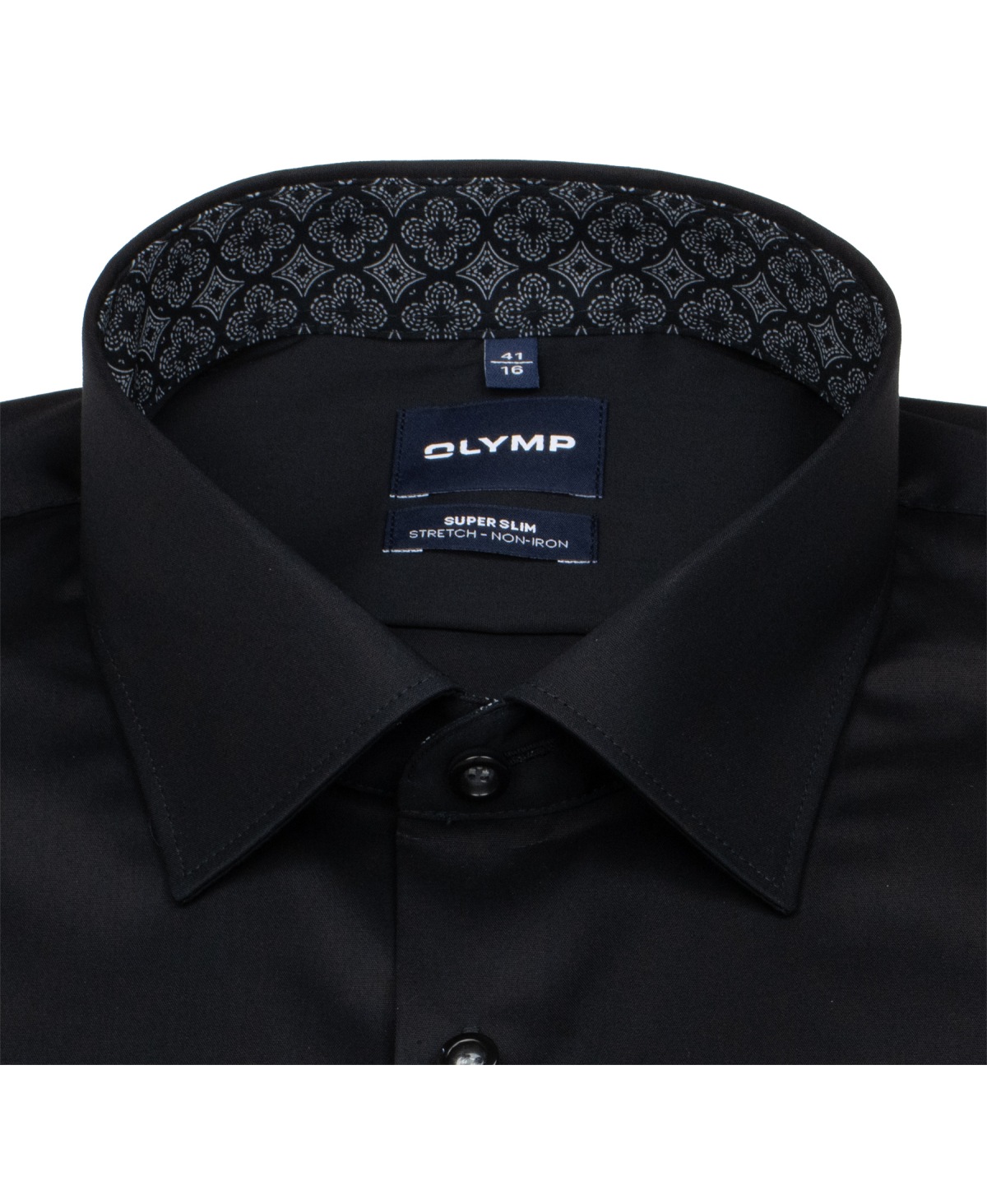OLYMP Hemd - No. Six Super Slim - Patch - schwarz