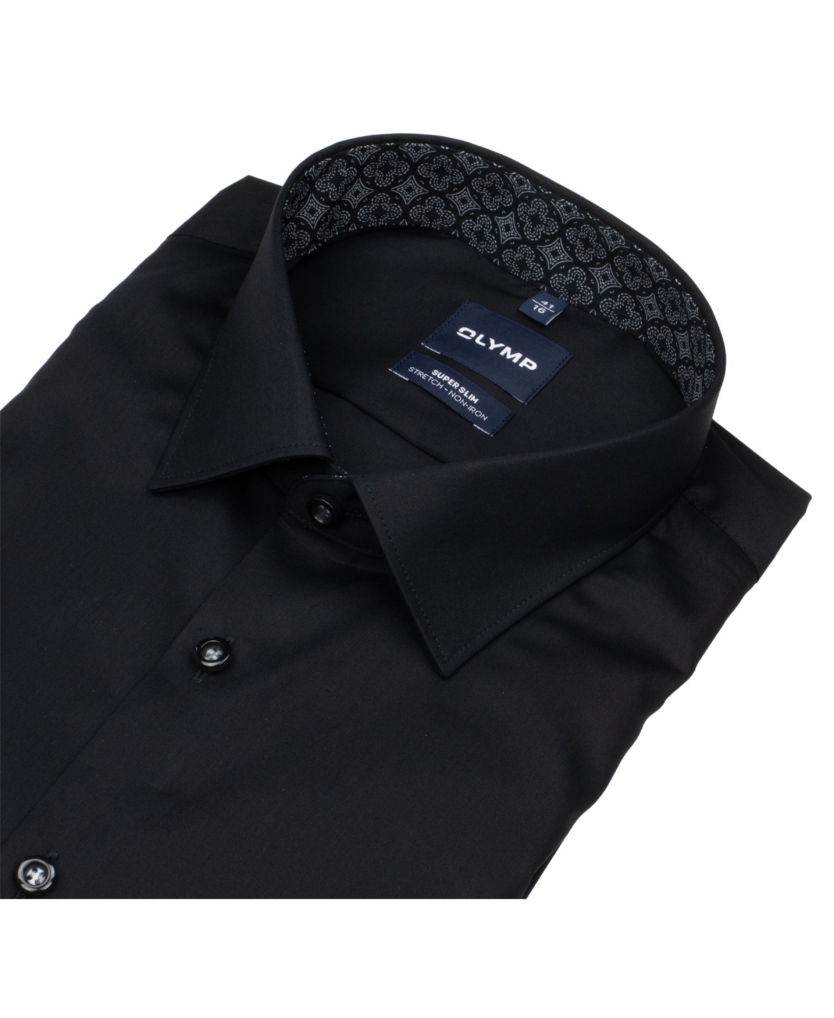 OLYMP Hemd - No. Six Super Slim - Patch - schwarz