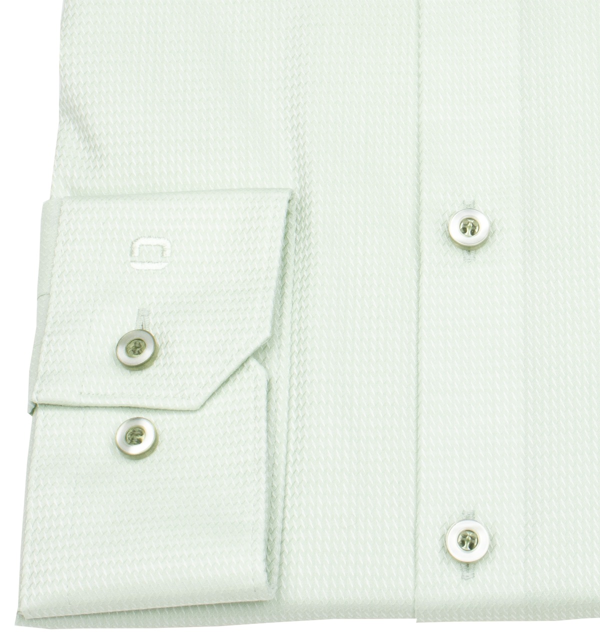 OLYMP Hemd - No. Six Super Slim - Struktur - grün