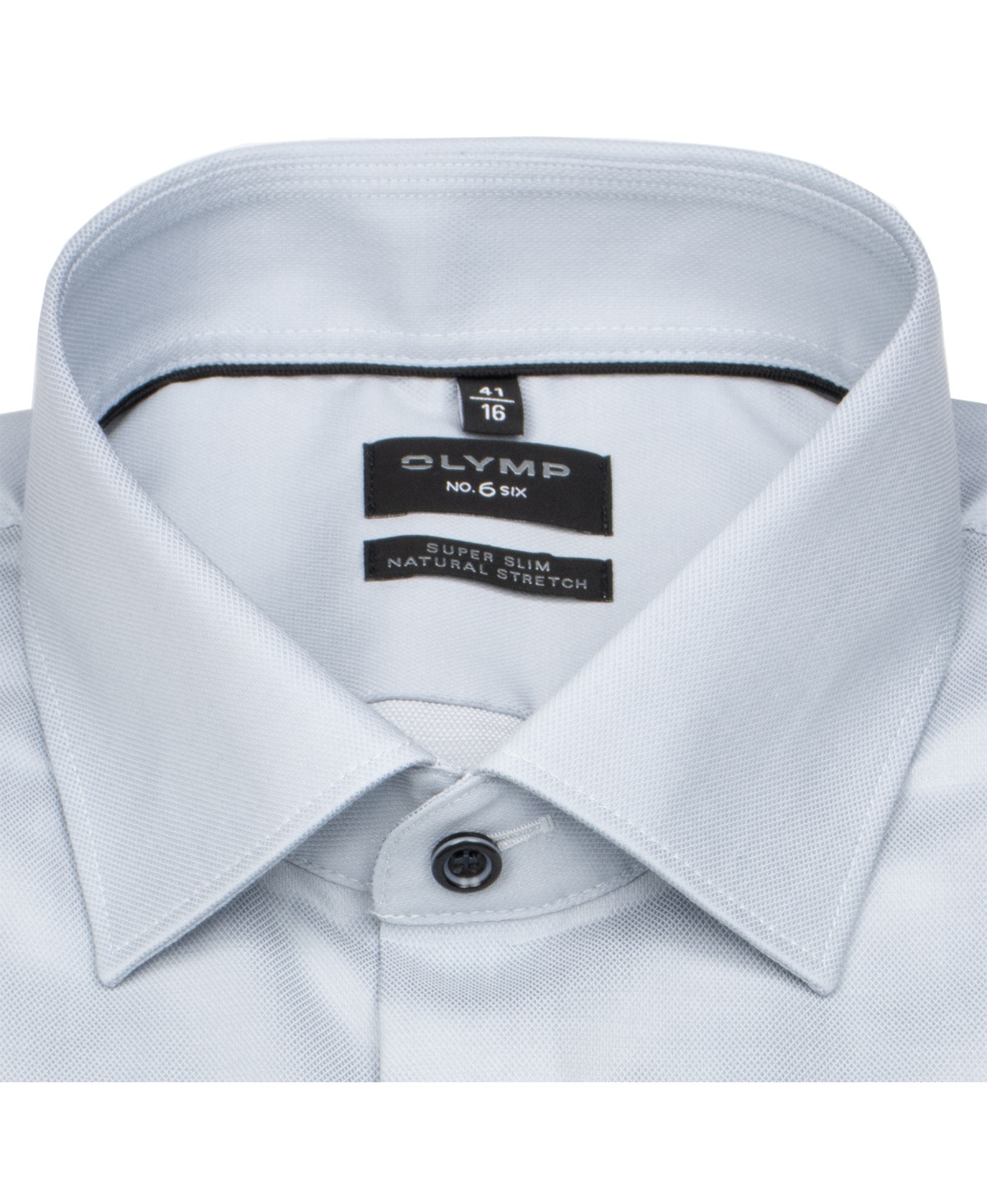 OLYMP Hemd - No. Six Super Slim - Struktur - silbergrau - extra langer 69cm Arm