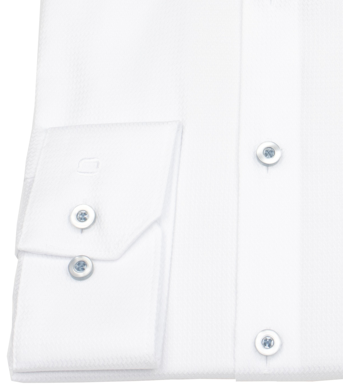 OLYMP Hemd - No. Six Super Slim - Struktur - weiß