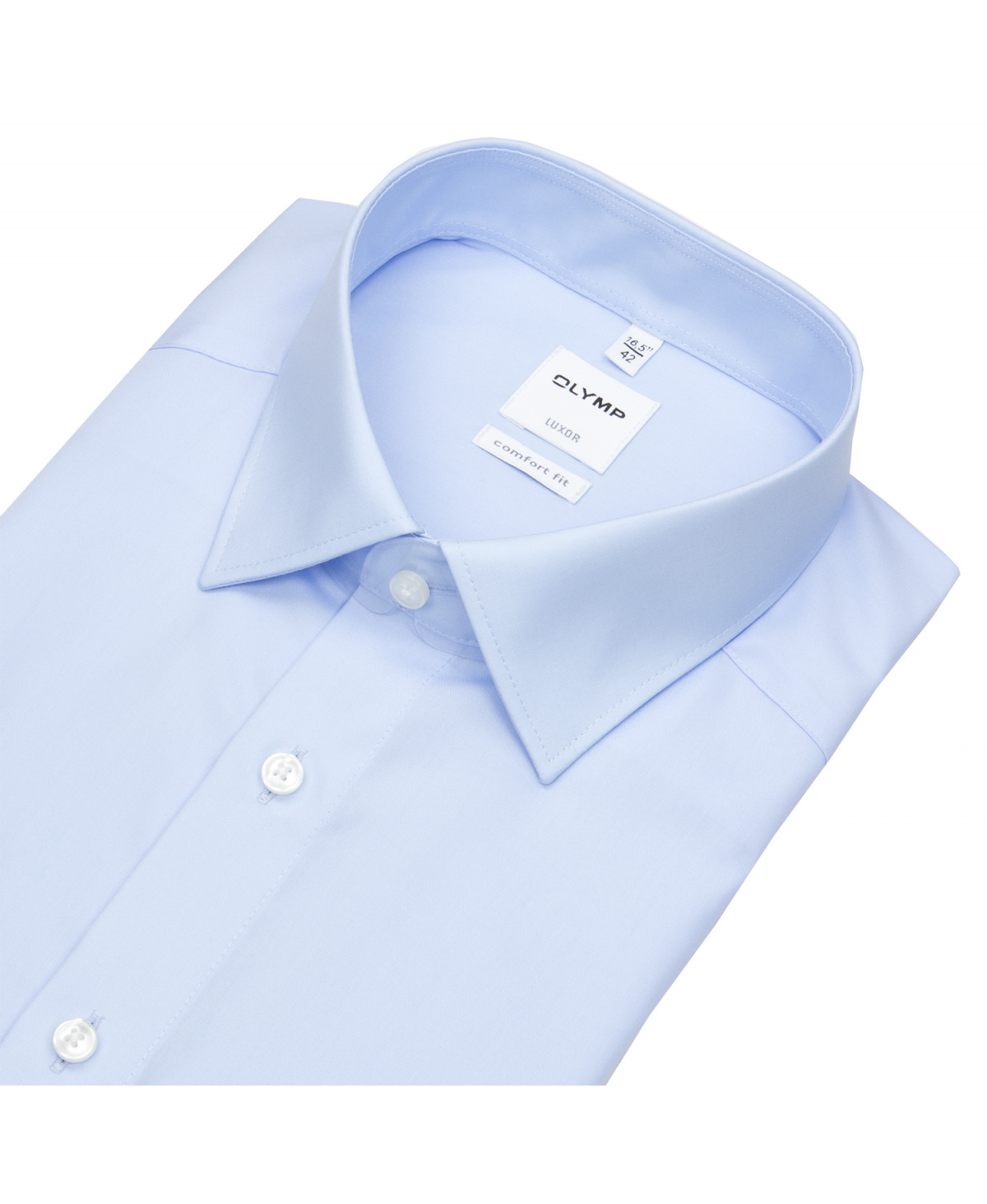 OLYMP Kurzarmhemd - Comfort Fit - New Kent Kragen - hellblau