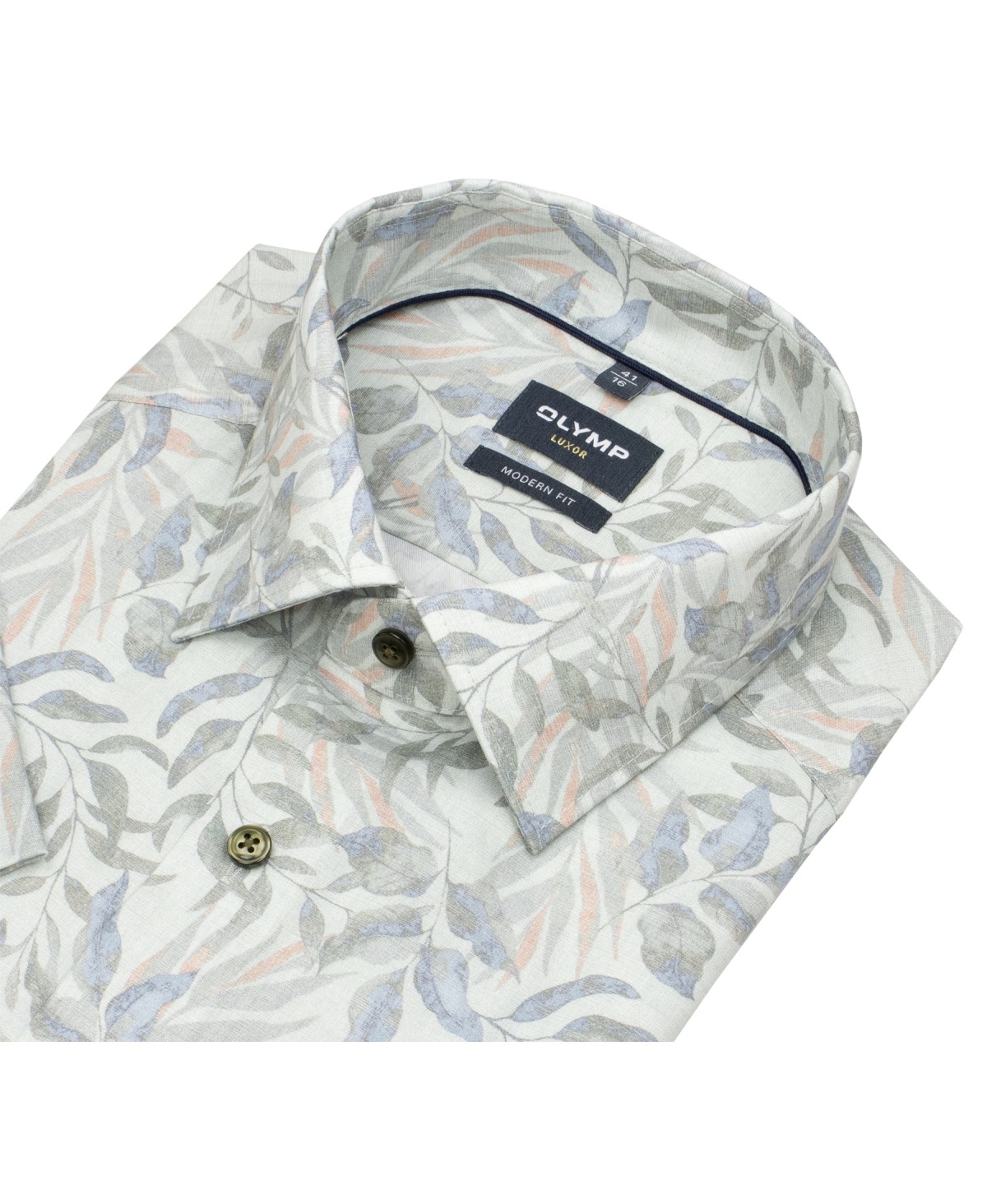 OLYMP Kurzarmhemd - Modern Fit - New Kent - floraler Print - mehrfarbig