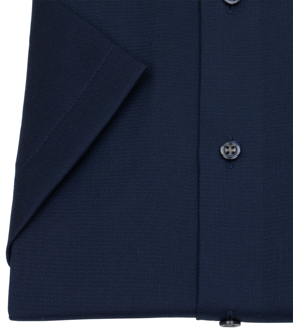 OLYMP Kurzarmhemd - Modern Fit - Struktur - dunkelblau