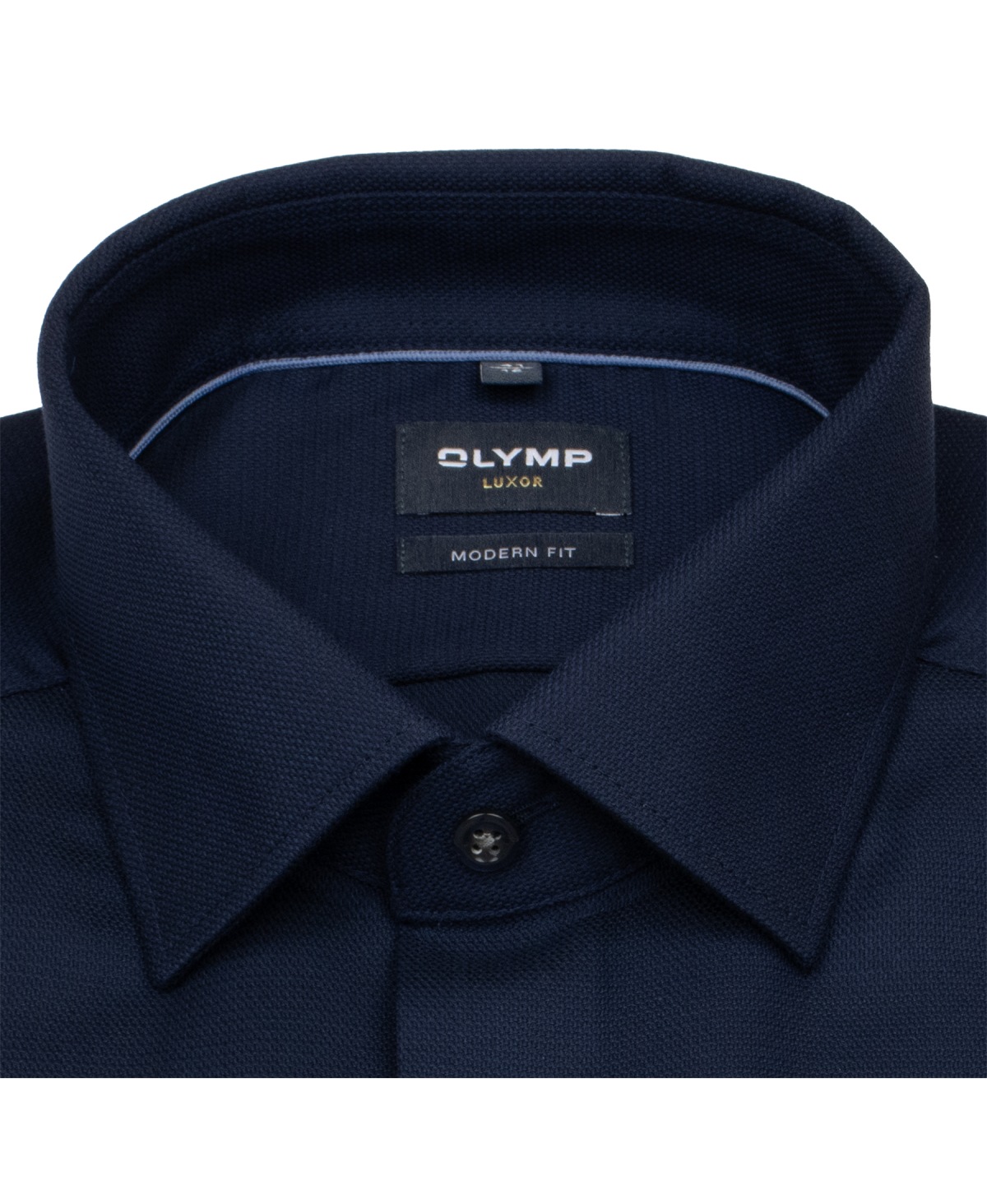 OLYMP Kurzarmhemd - Modern Fit - Struktur - dunkelblau