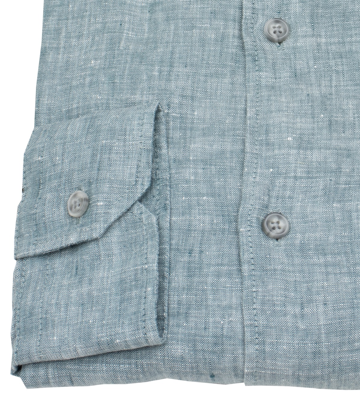 OLYMP Leinenhemd - Regular Fit - Casual - Kentkragen - grün