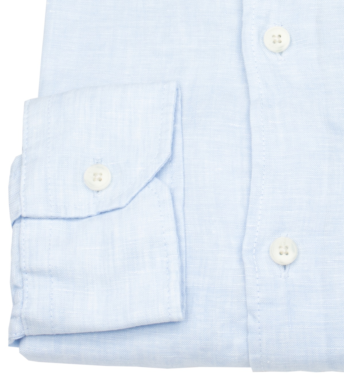 OLYMP Leinenhemd - Regular Fit - Casual - Stehkragen - hellblau