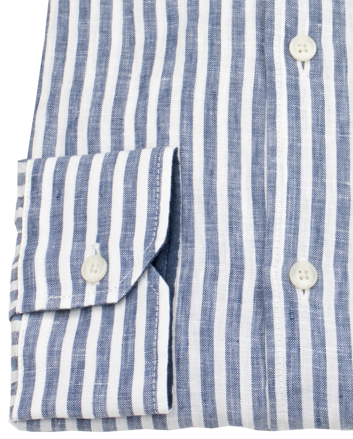 OLYMP Leinenhemd - Regular Fit - Casual - Streifen - dunkelblau / weiß