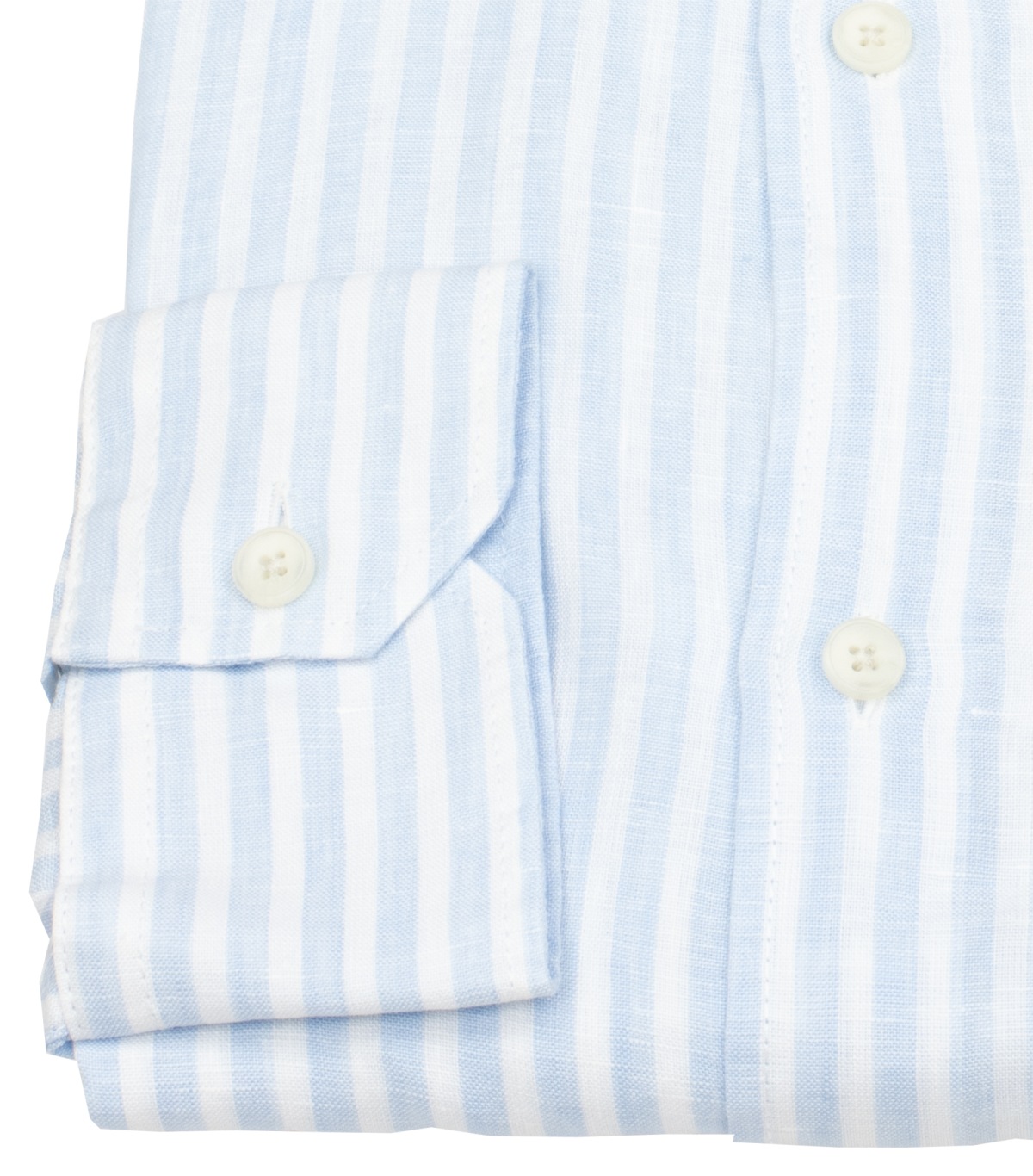 OLYMP Leinenhemd - Regular Fit - Casual - Streifen - hellblau / weiß