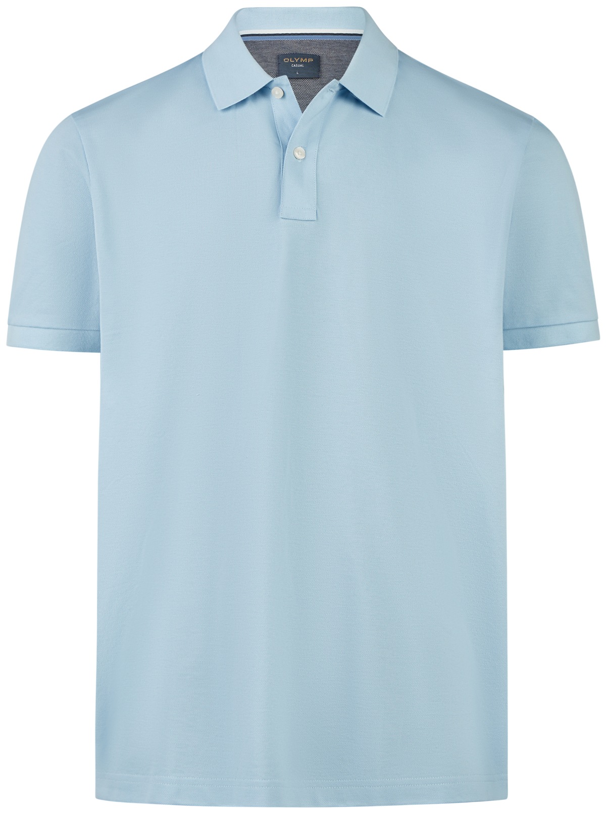 OLYMP Poloshirt - Regular Fit - Piqué - hellblau