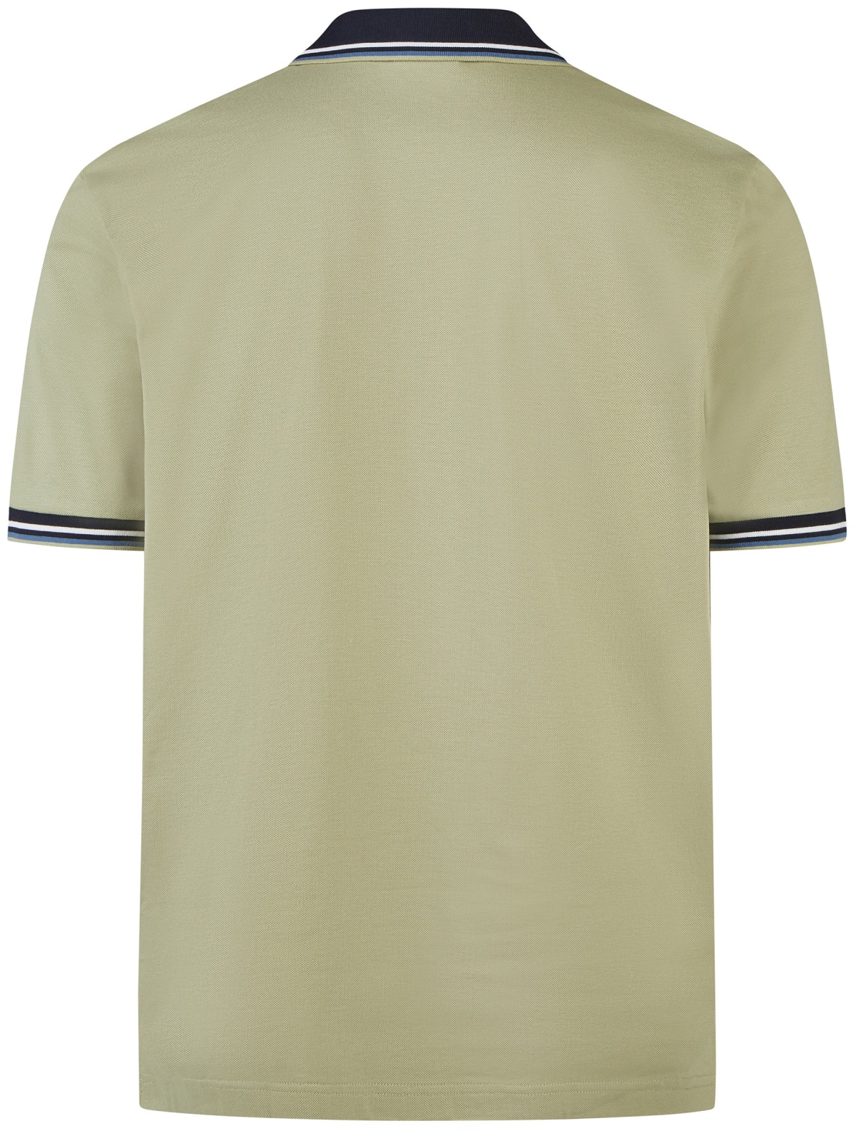 OLYMP Poloshirt - Regular Fit - Piqué - Kontrastkragen - limonengrün