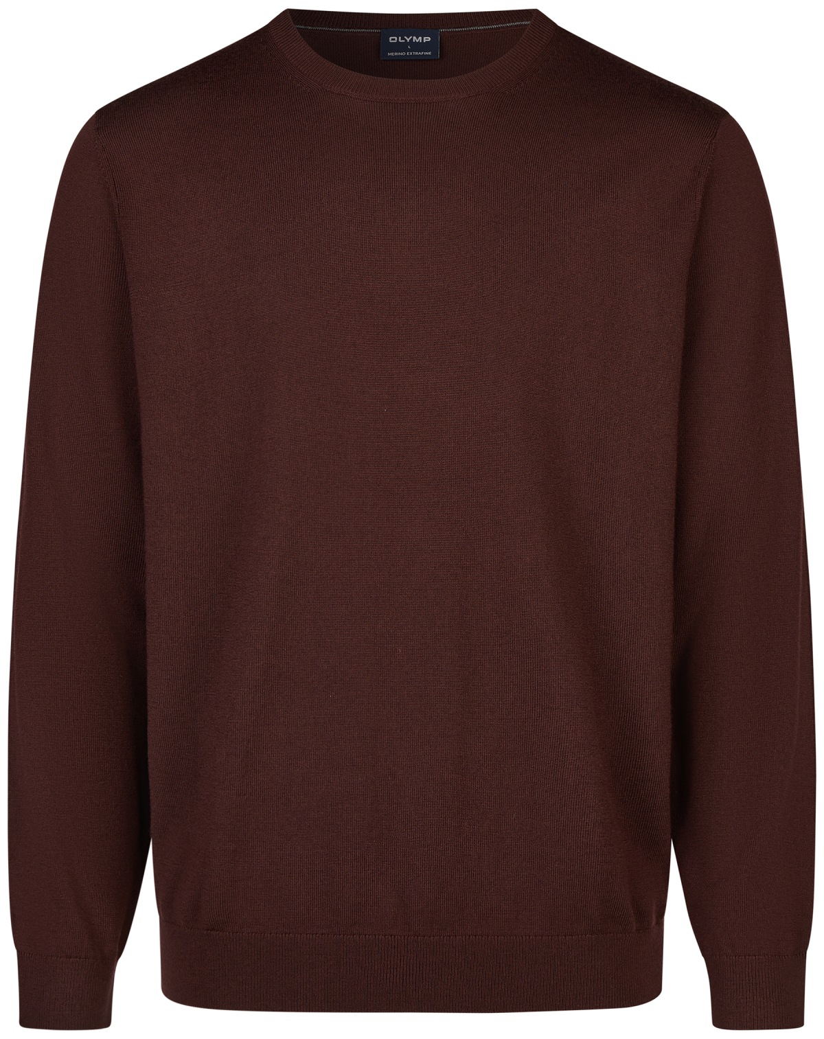 OLYMP Pullover - Merinowolle - Rundhals - rot