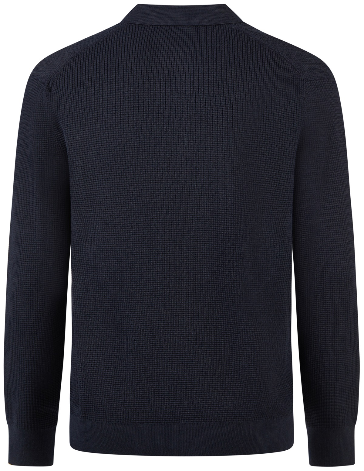 OLYMP Pullover - Polokragen - Strick - Struktur - dunkelblau