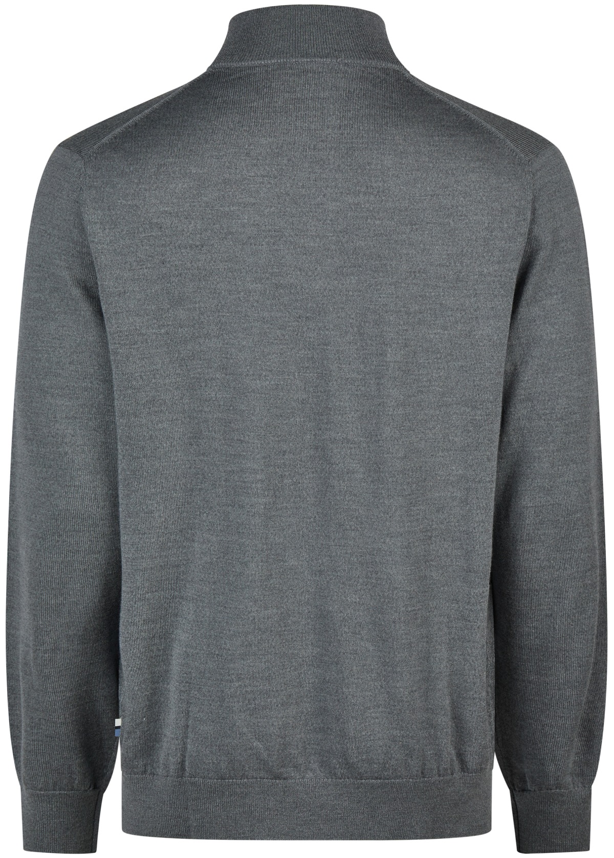 OLYMP Pullover - Troyer mit Reissverschluss - Merinowolle - grau