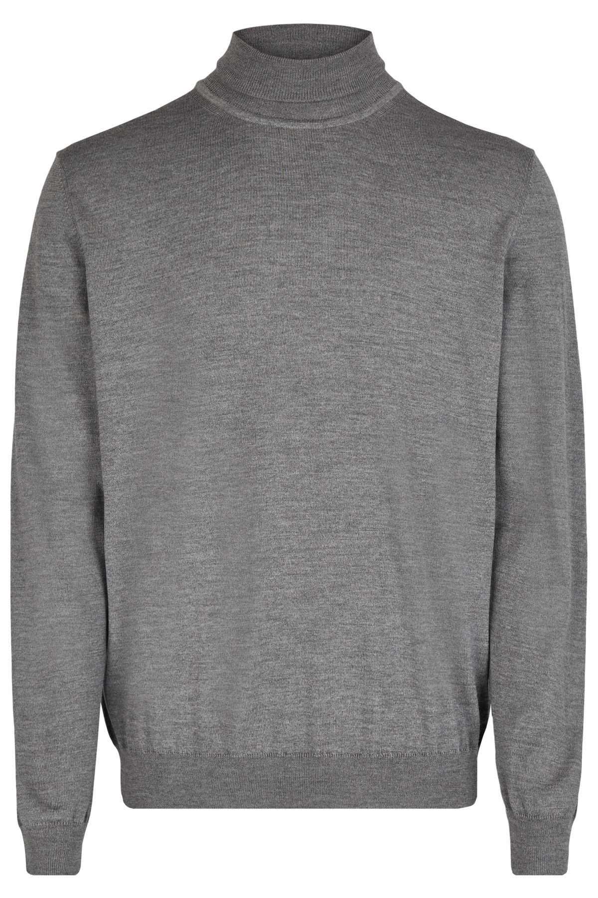 OLYMP Rollkragenpullover - Regular Fit - Merinowolle - grau