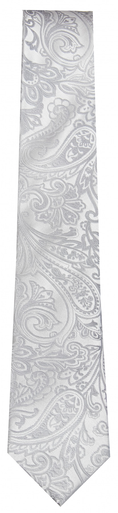 OLYMP Seidenkrawatte - Slim - Hochzeit - silber