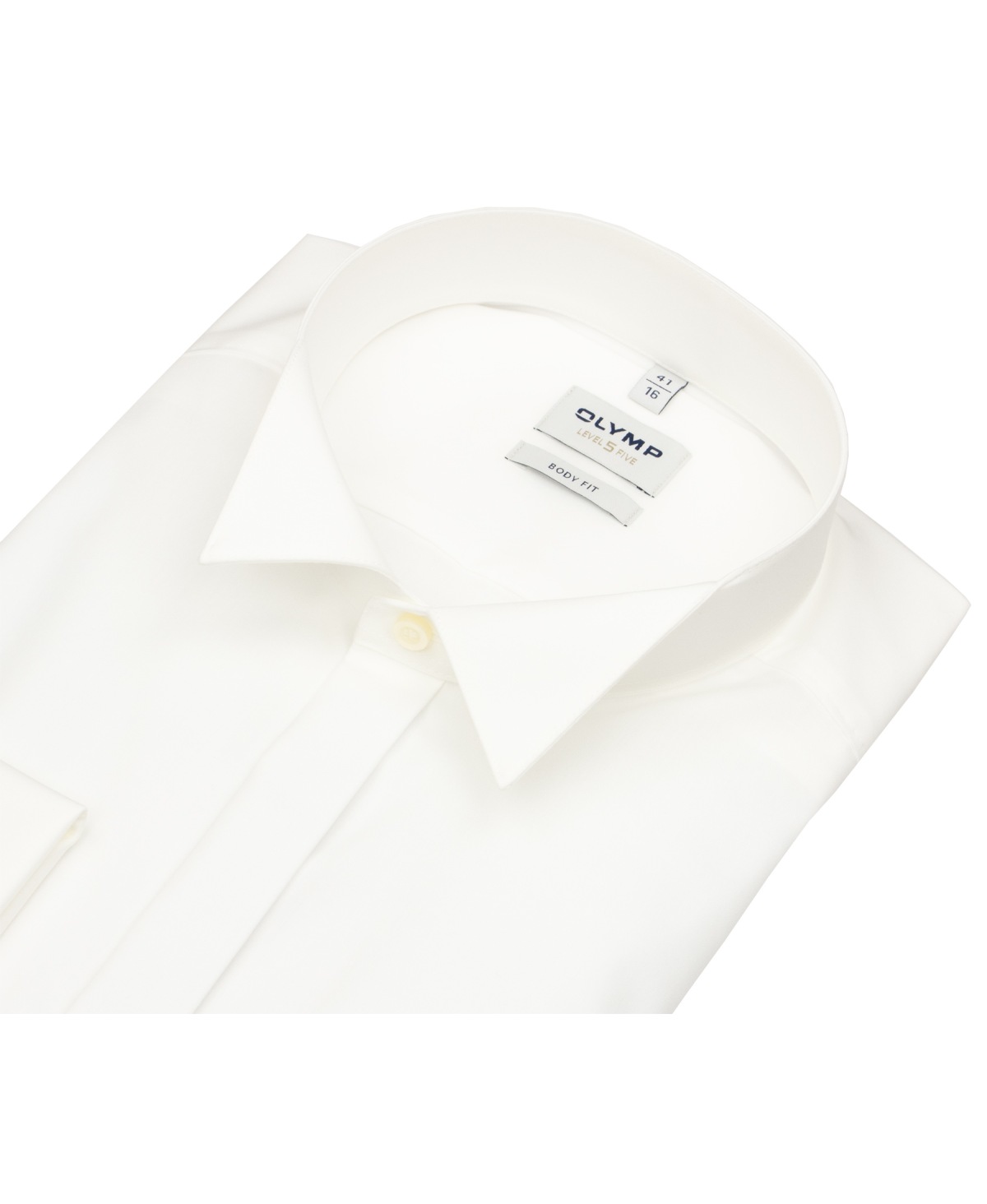OLYMP Smokinghemd - Level 5 Body Fit - Kläppchenkragen - UMA - helles beige - ohne OVP