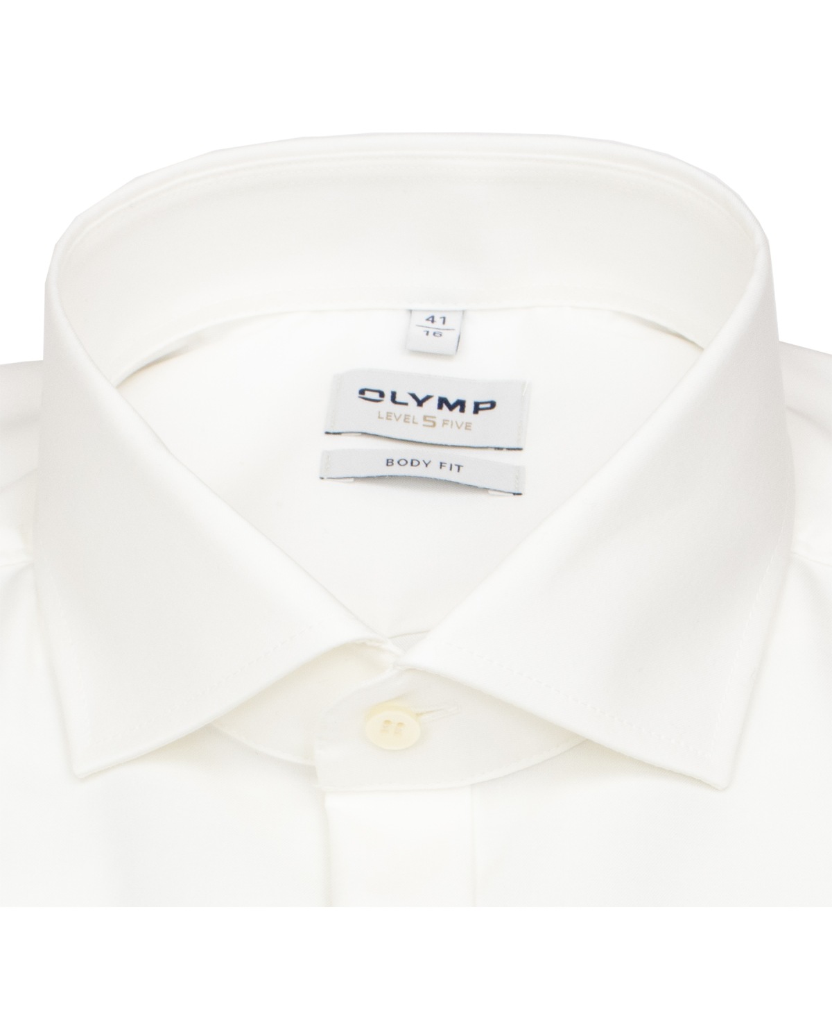OLYMP Smokinghemd - Level 5 Body Fit - Twill - verdeckte Knopfleiste - helles beige