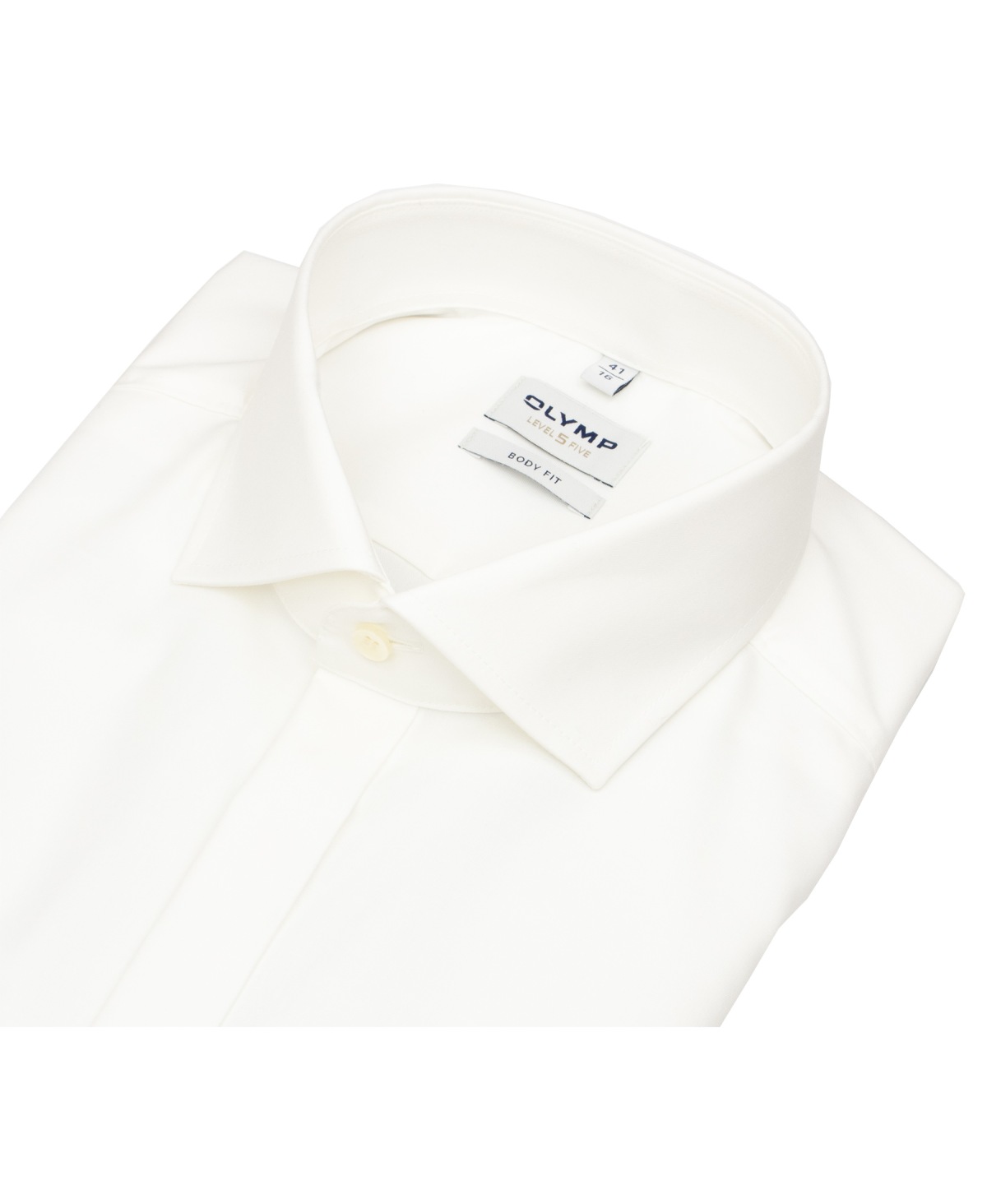 OLYMP Smokinghemd - Level 5 Body Fit - Twill - verdeckte Knopfleiste - helles beige