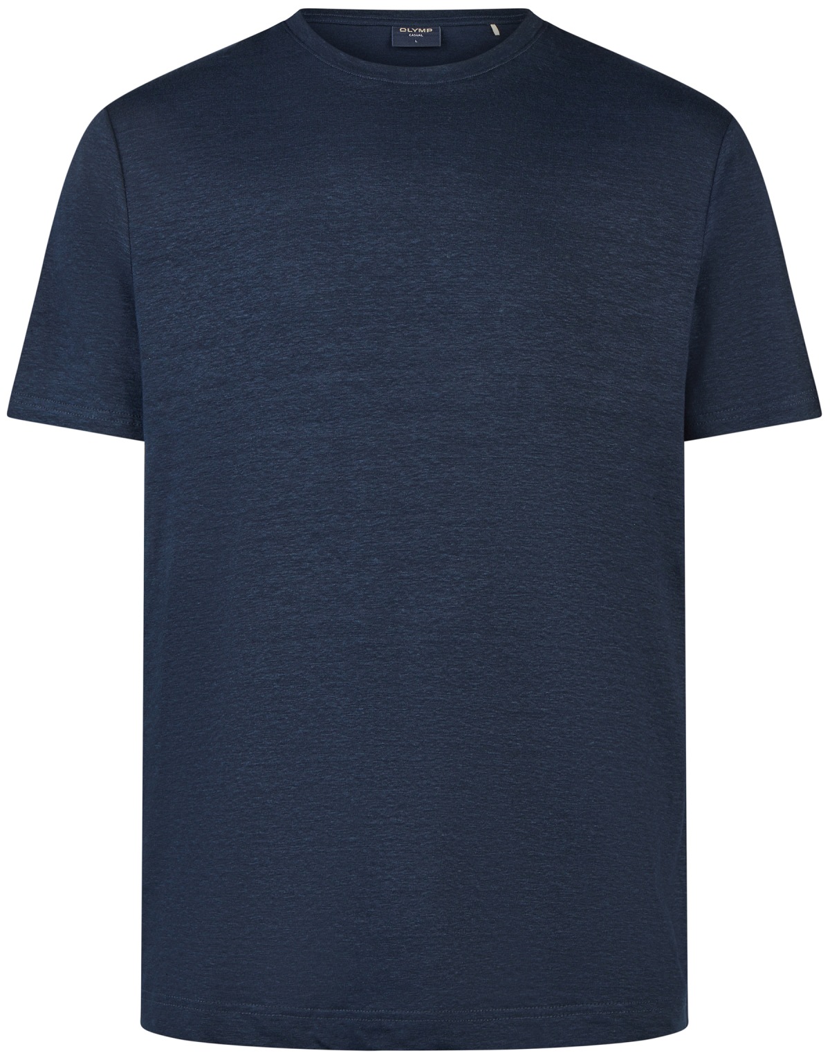 OLYMP T-Shirt - Regular Fit - Rundhals-Ausschnitt - Leinen - dunkelblau