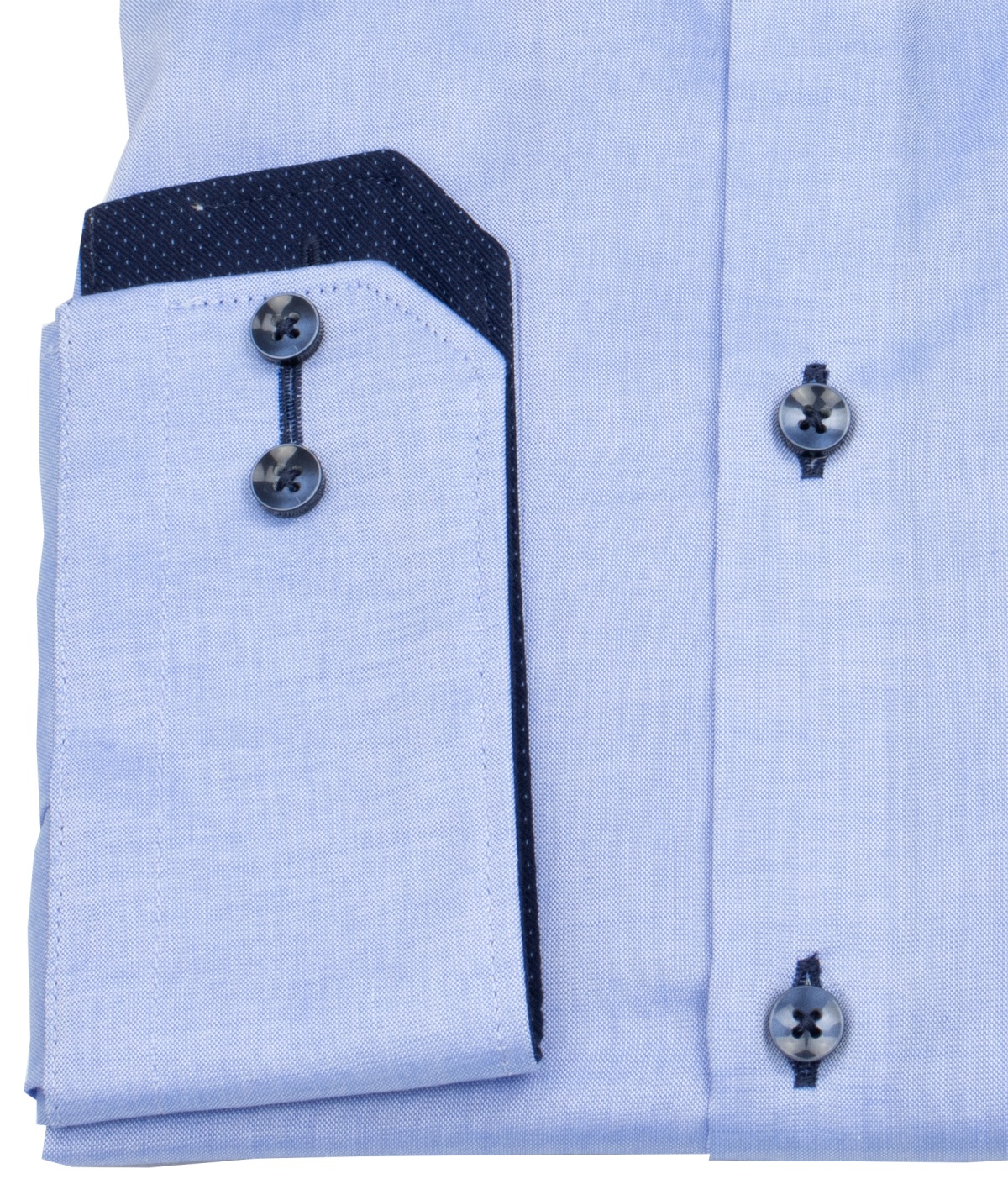 Pure Hemd - Modern Fit - Haikragen - Kontrastknöpfe - blau - ohne OVP