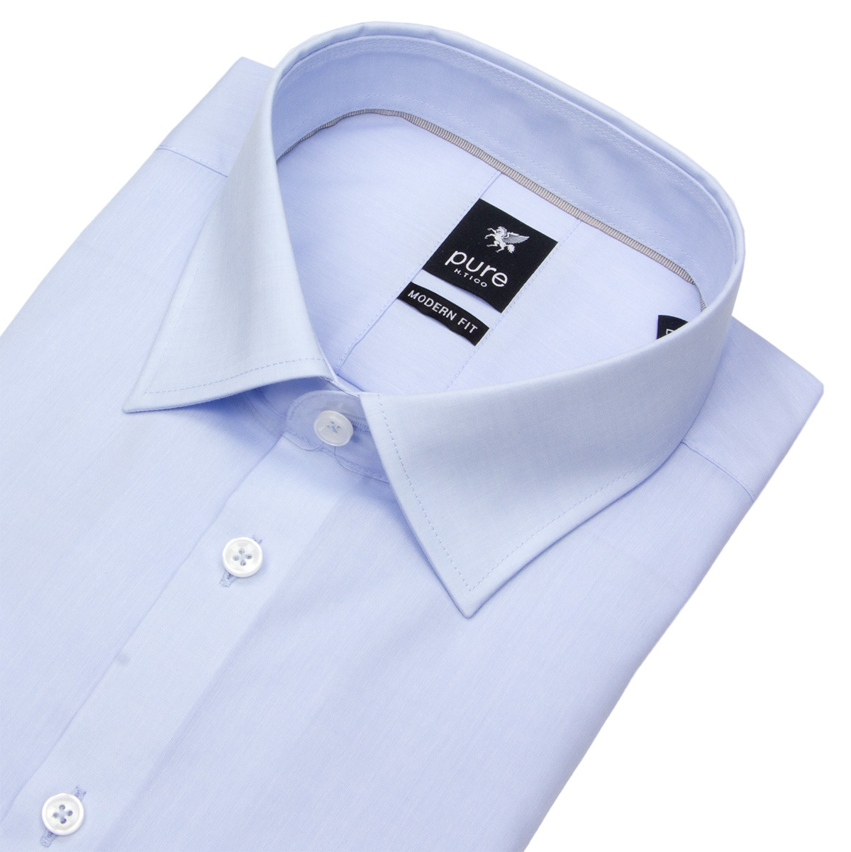 Pure Hemd - Modern Fit - Kentkragen - hellblau