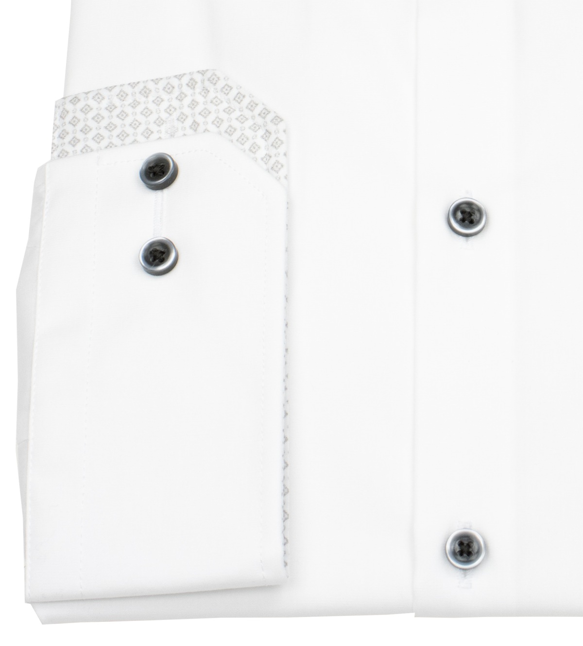 Pure Hemd - Modern Fit - Kentkragen - Kontrastknöpfe - weiß