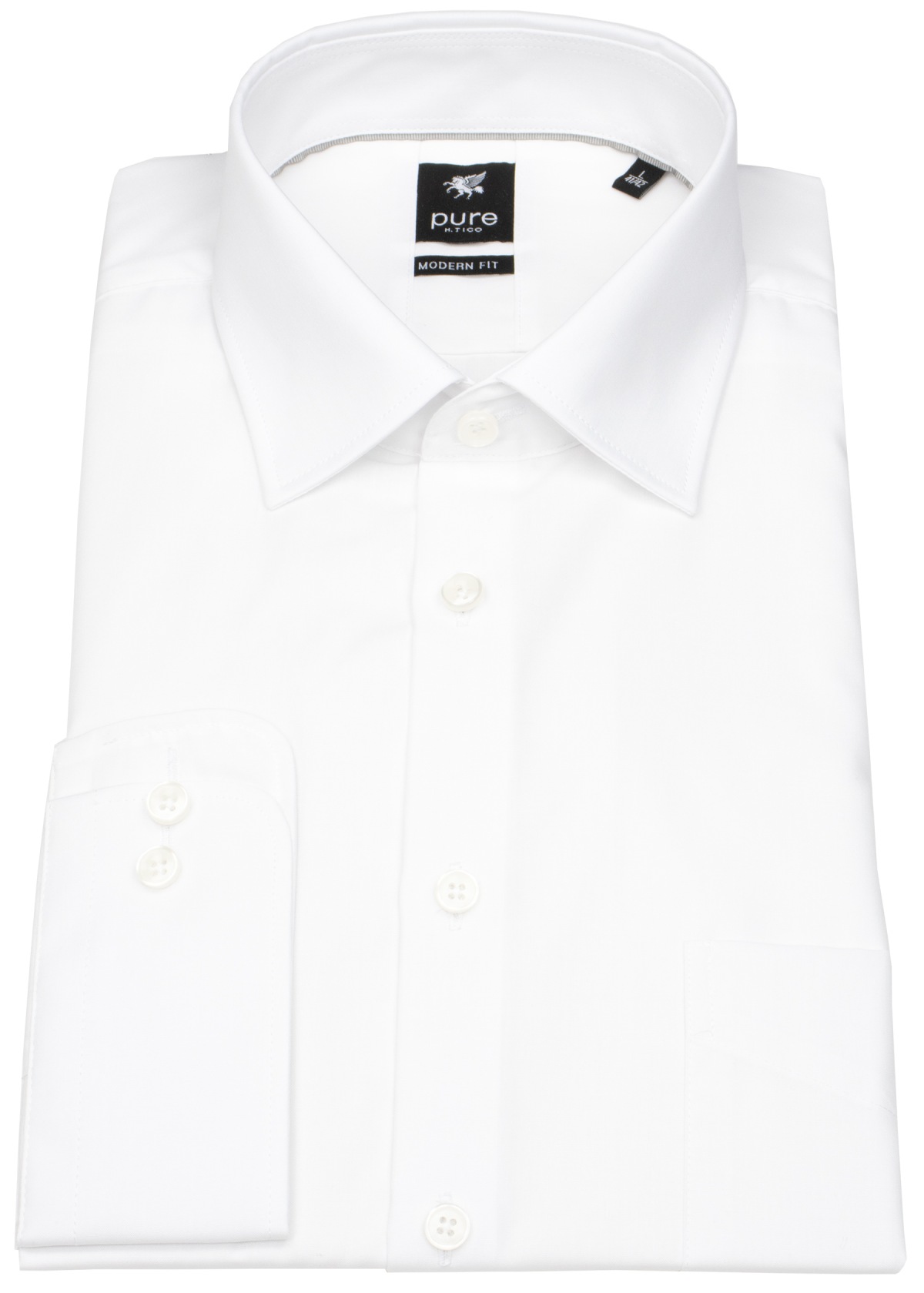 Pure Hemd - Modern Fit - Kentkragen - weiß
